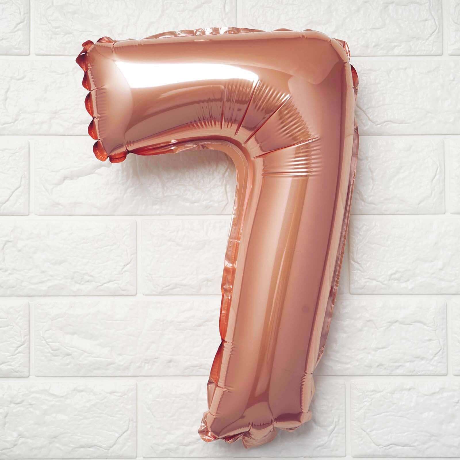 13" Rose Gold Letter Balloons, Metallic Mylar Foil Alphabet Balloons - Image 39