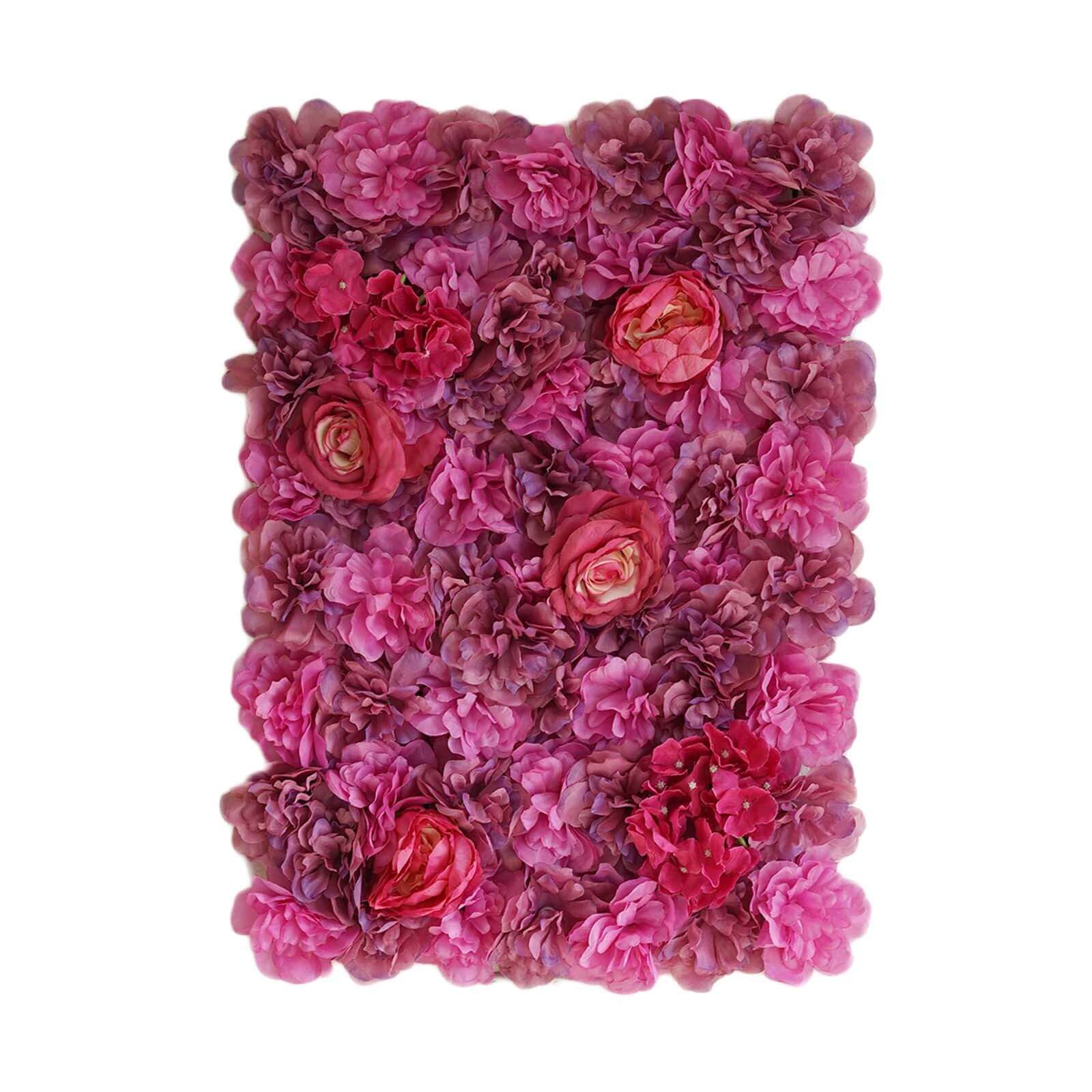 Violet/Purple UV Protected Assorted Flower Wall Mat Backdrop 4 Artificial Panels 13 Sq ft. - Image 7