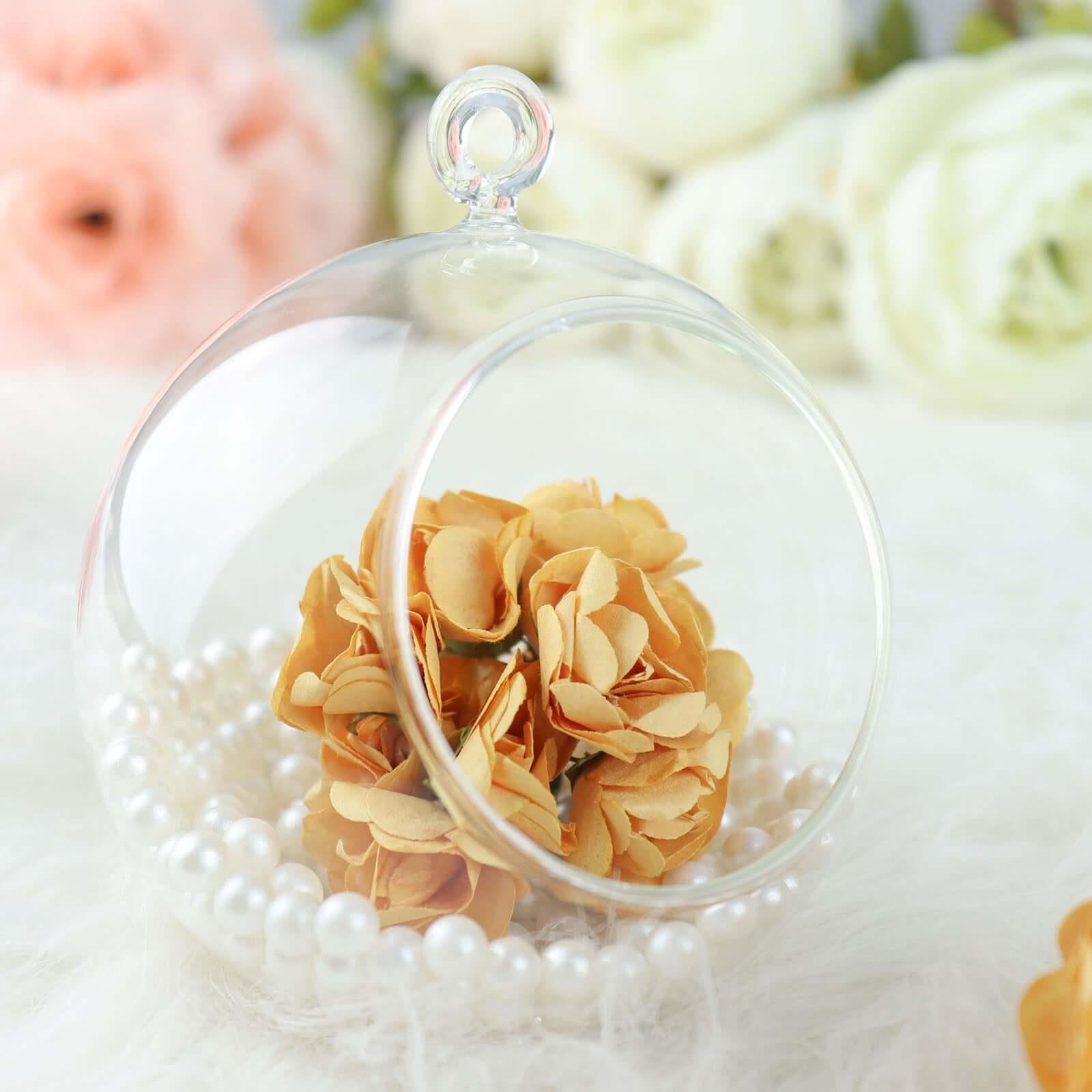 144 Gold Paper Mini Craft Flower Roses, DIY Flower Bushes With Wire Stems - Image 5