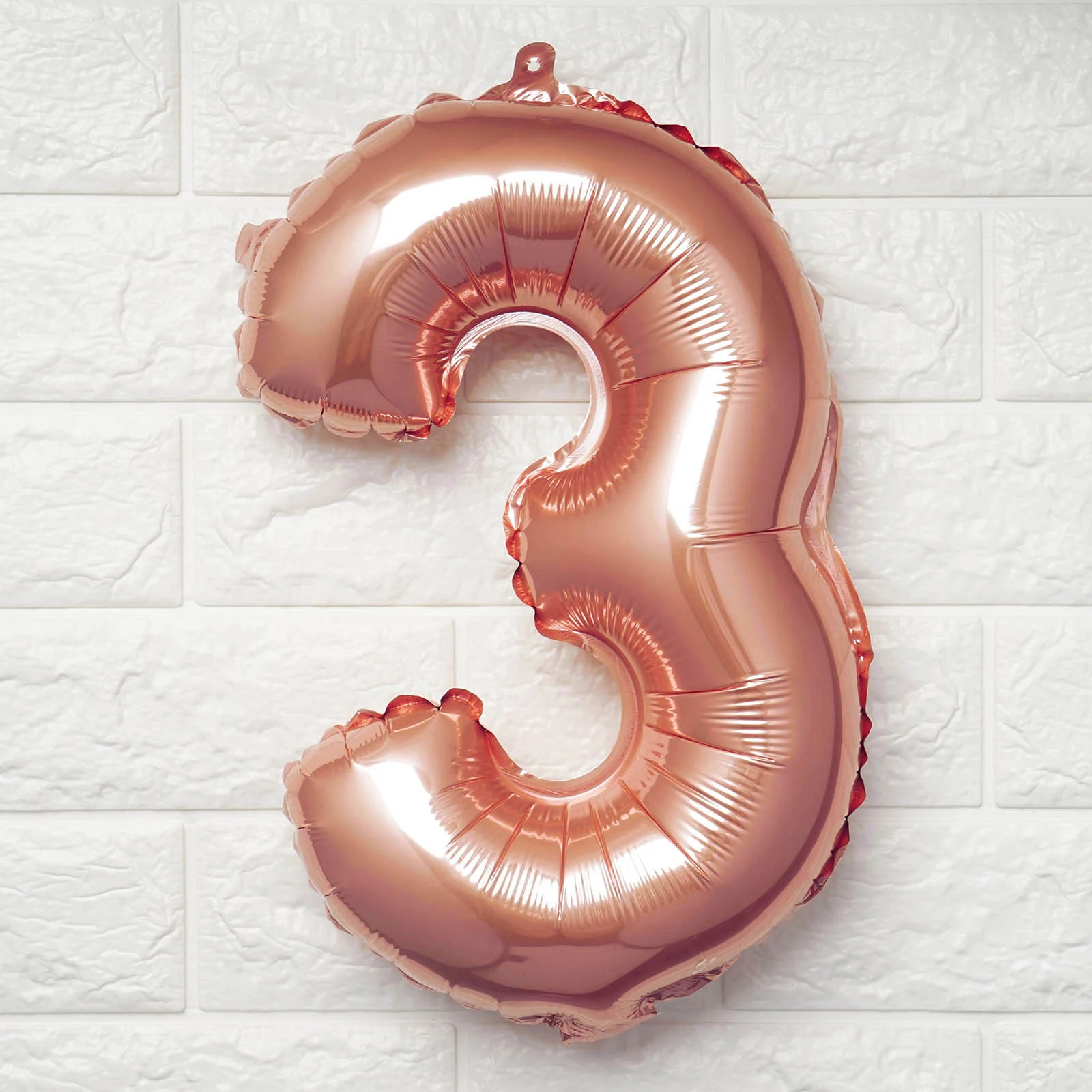 Metallic Rose Gold Mylar Foil 0-9 Number Balloons 13" - Image 7