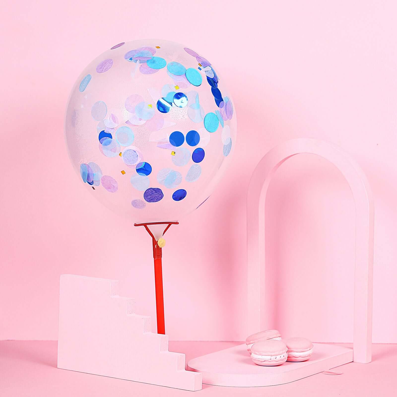 18G Bag Purple Theme Tissue Paper and Foil Table Confetti Mix, Blue, Gold, Purple, Royal Blue, and White Balloon Confetti Decor - Festive Design - Image 2