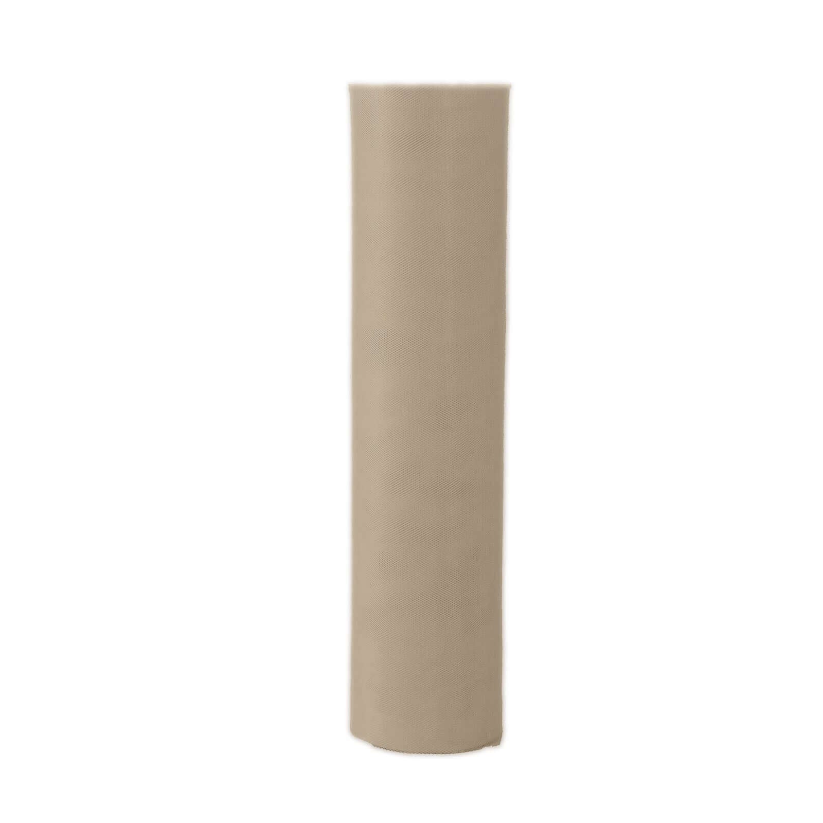 Taupe Tulle Fabric Bolt, Sheer Fabric Spool Roll For Crafts 18"x100 Yards - Image 6