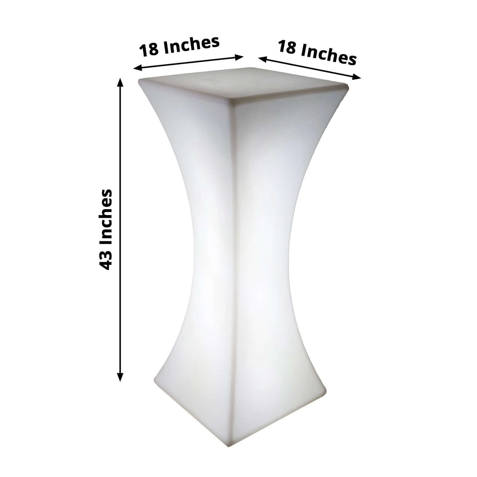 Color Changing Cordless LED Light Up Cocktail Table, Rechargeable Waterproof Illuminated Furniture 18"x43" - Image 3