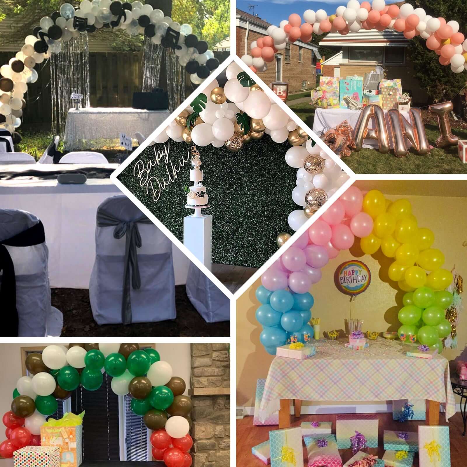 Heavy Duty DIY Balloon Arch Stand Kit, Holds Up To 400 Balloons 19ft - Image 5