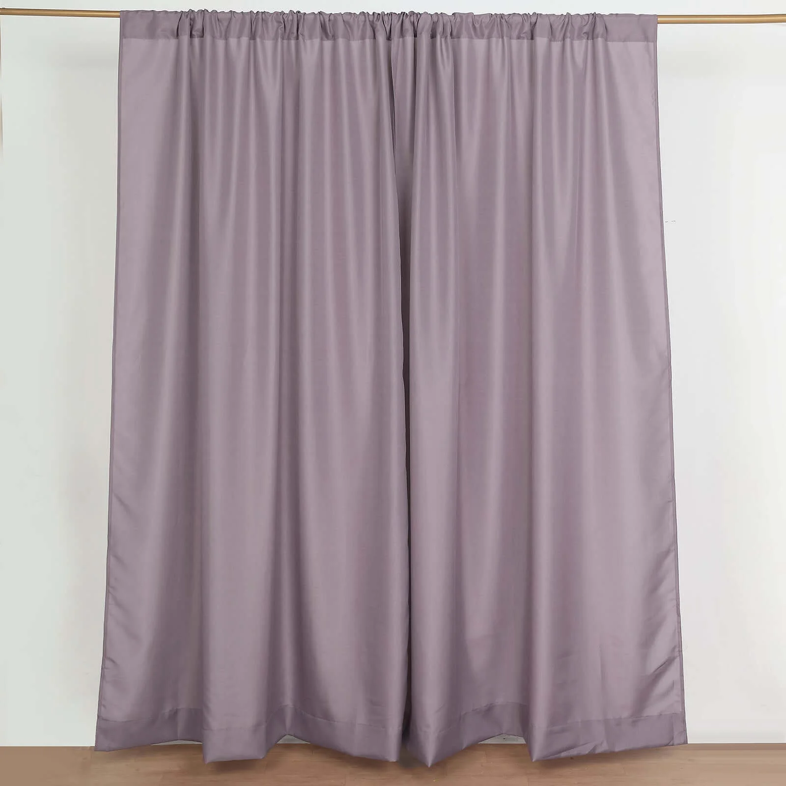 2 Pack 5ftx8ft Violet Amethyst Polyester Backdrop Drape Curtains With Rod Pockets, Event Divider Panels 130GSM