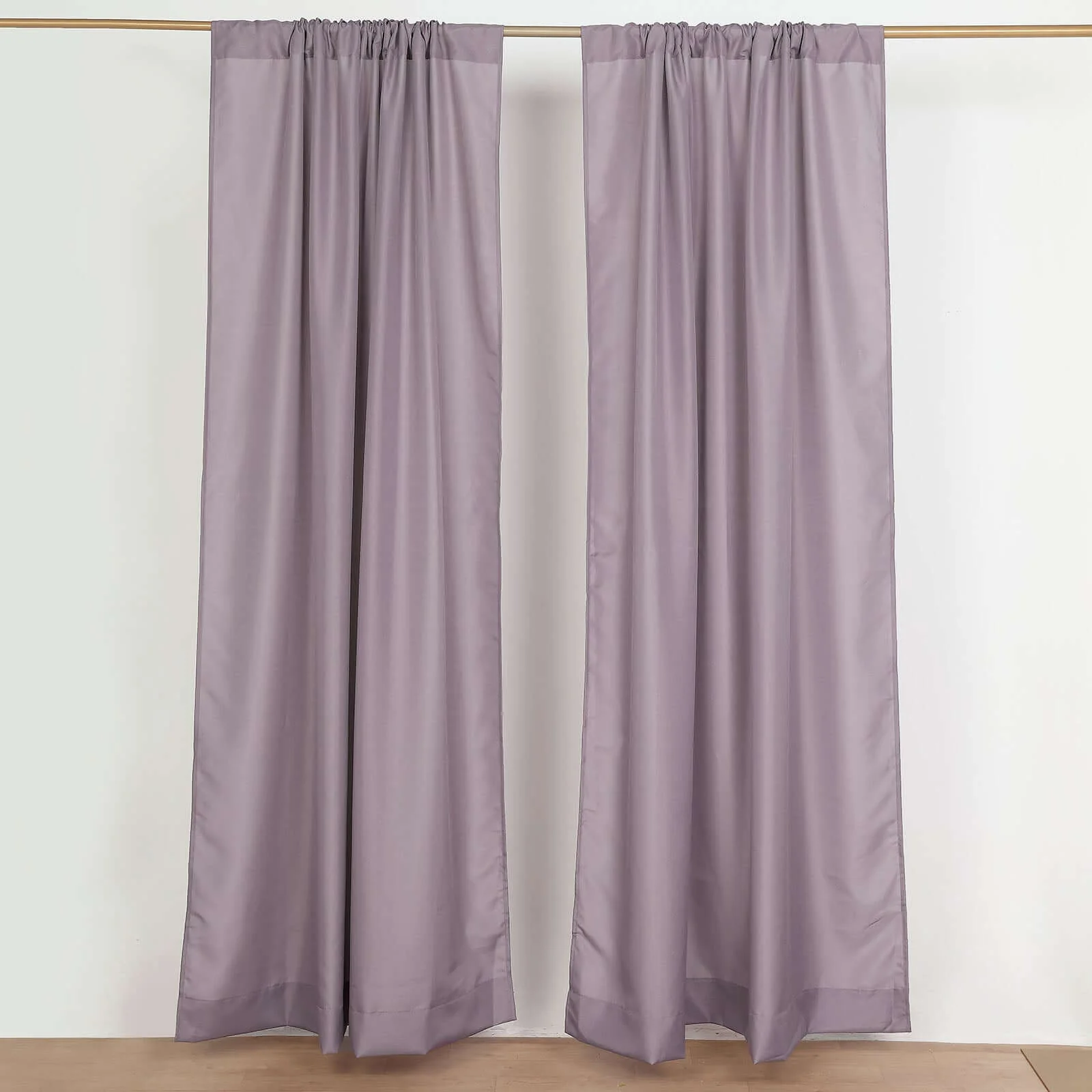 2 Pack 5ftx8ft Violet Amethyst Polyester Backdrop Drape Curtains With Rod Pockets, Event Divider Panels 130GSM - Image 7