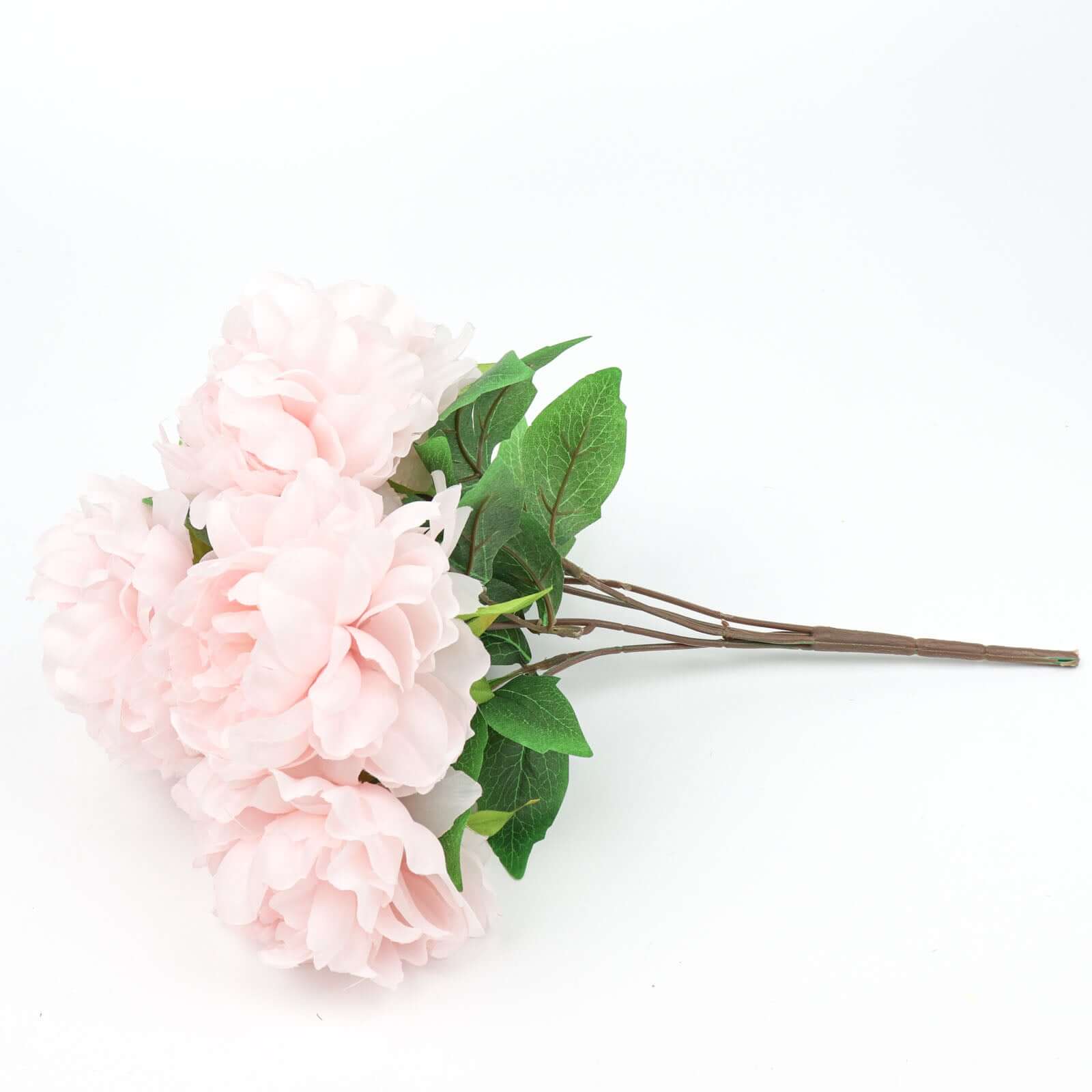 2 Bushes Blush Artificial Silk Peony Flower Bouquets, Real Touch Peonies Spray 17" - Image 7