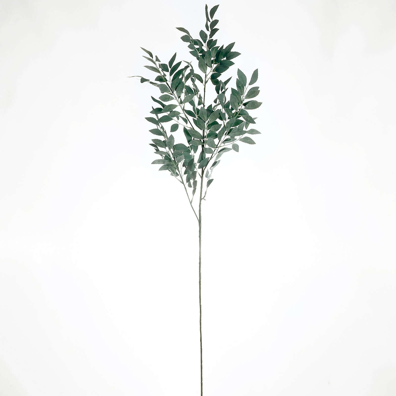 2 Bushes Frosted Green Artificial Silk Plant Stem Vase Fillers, Faux Beech Leaf Branches 42" Tall - Image 6