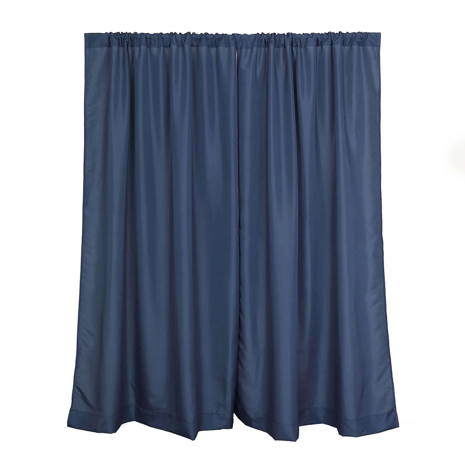 2 Pack 5ftx8ft Navy Blue Polyester Backdrop Drape Curtains With Rod Pockets, Event Divider Panels 130GSM - Image 6