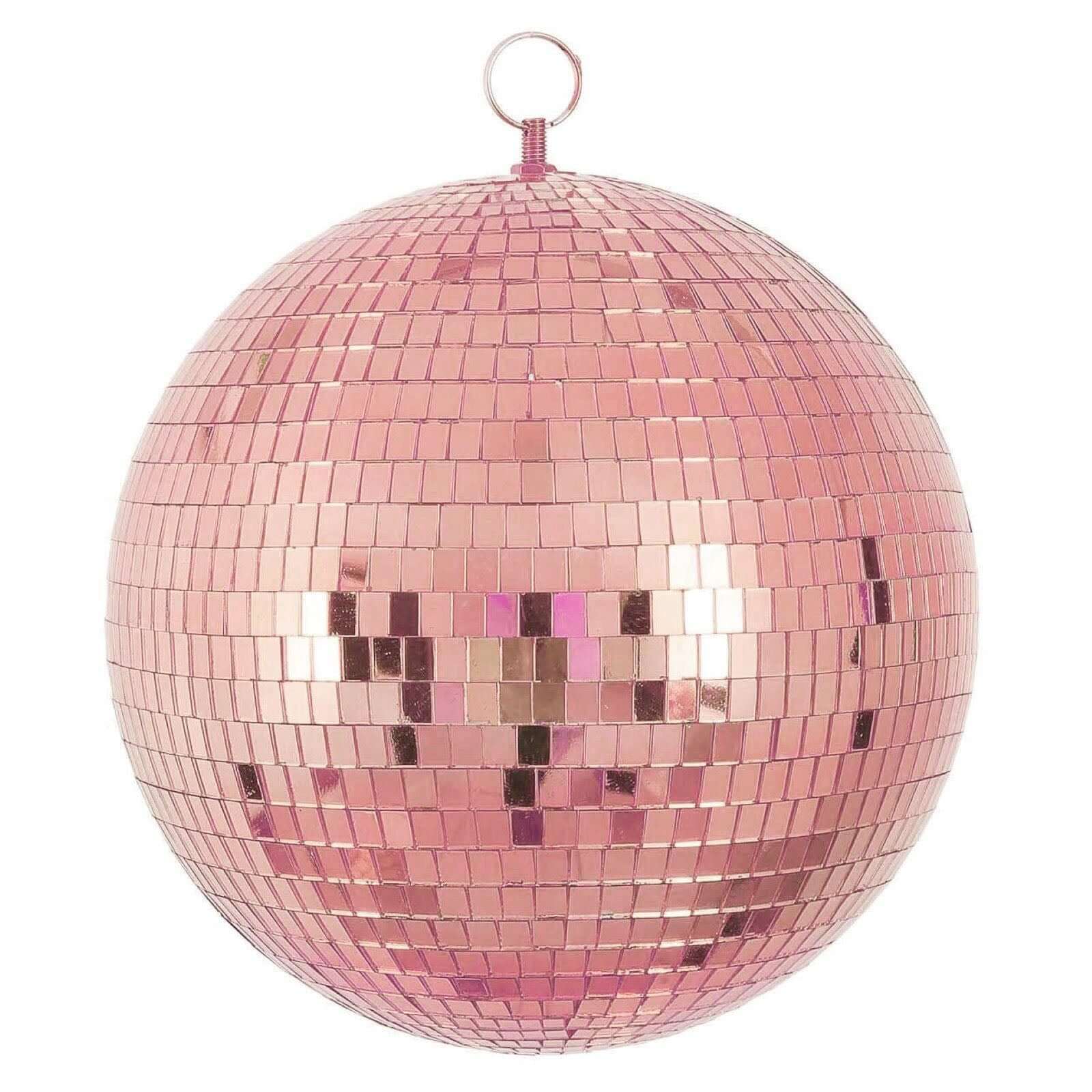 2 Pack Rose Gold Foam Disco Mirror Ball With Hanging Swivel Ring, Holiday Party Decor 10" - Image 8