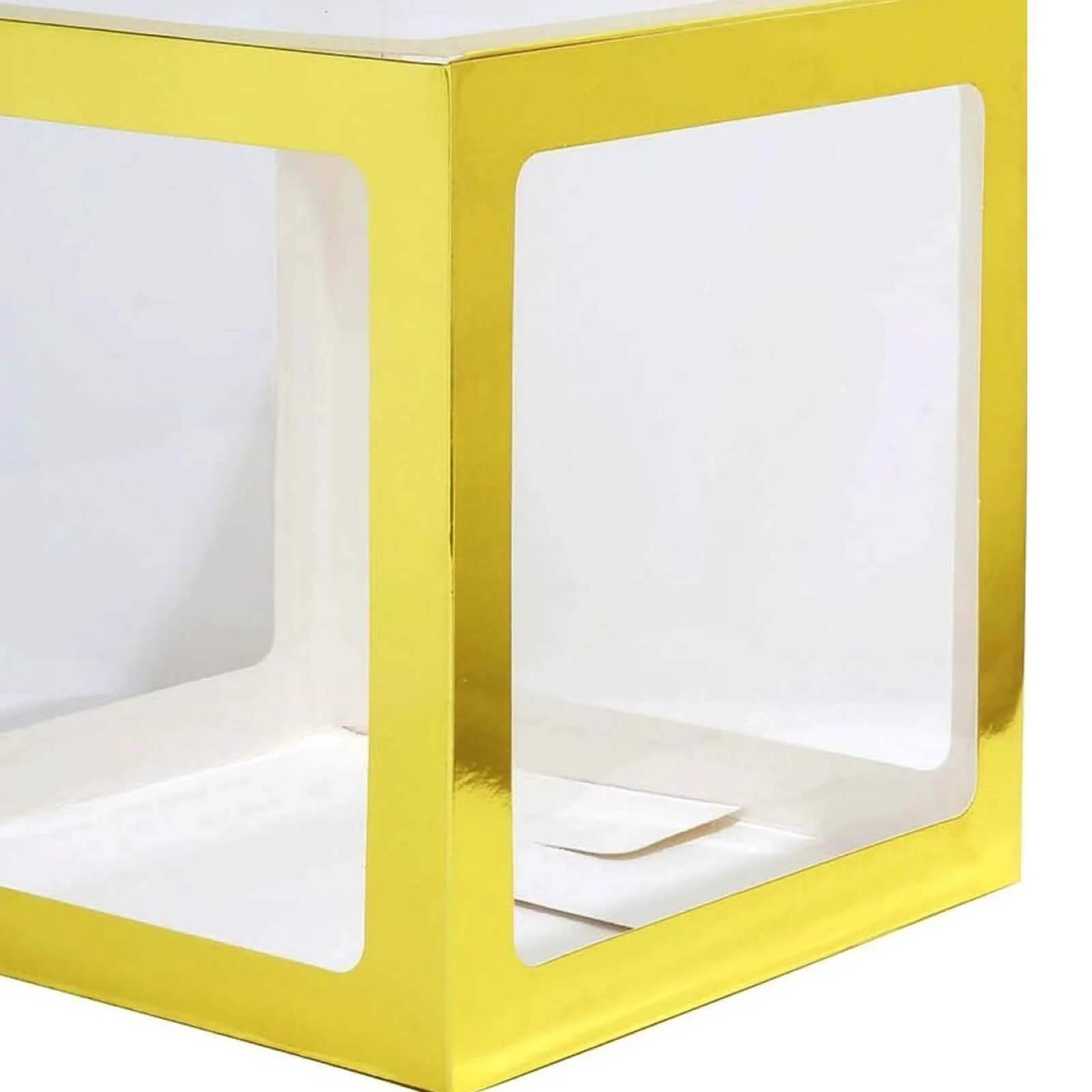 2 Pack Metallic Gold Transparent DIY Balloon Boxes, Baby Shower Party Decoration Boxes 12" - Image 8