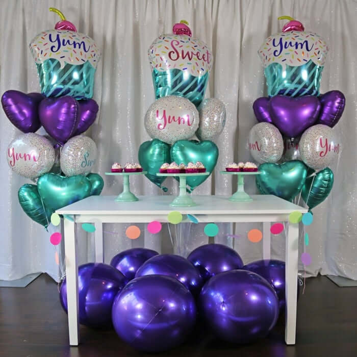 2 Pack Metallic Blue Sphere Mylar Foil Helium or Air Balloons 14" 4D - Image 15