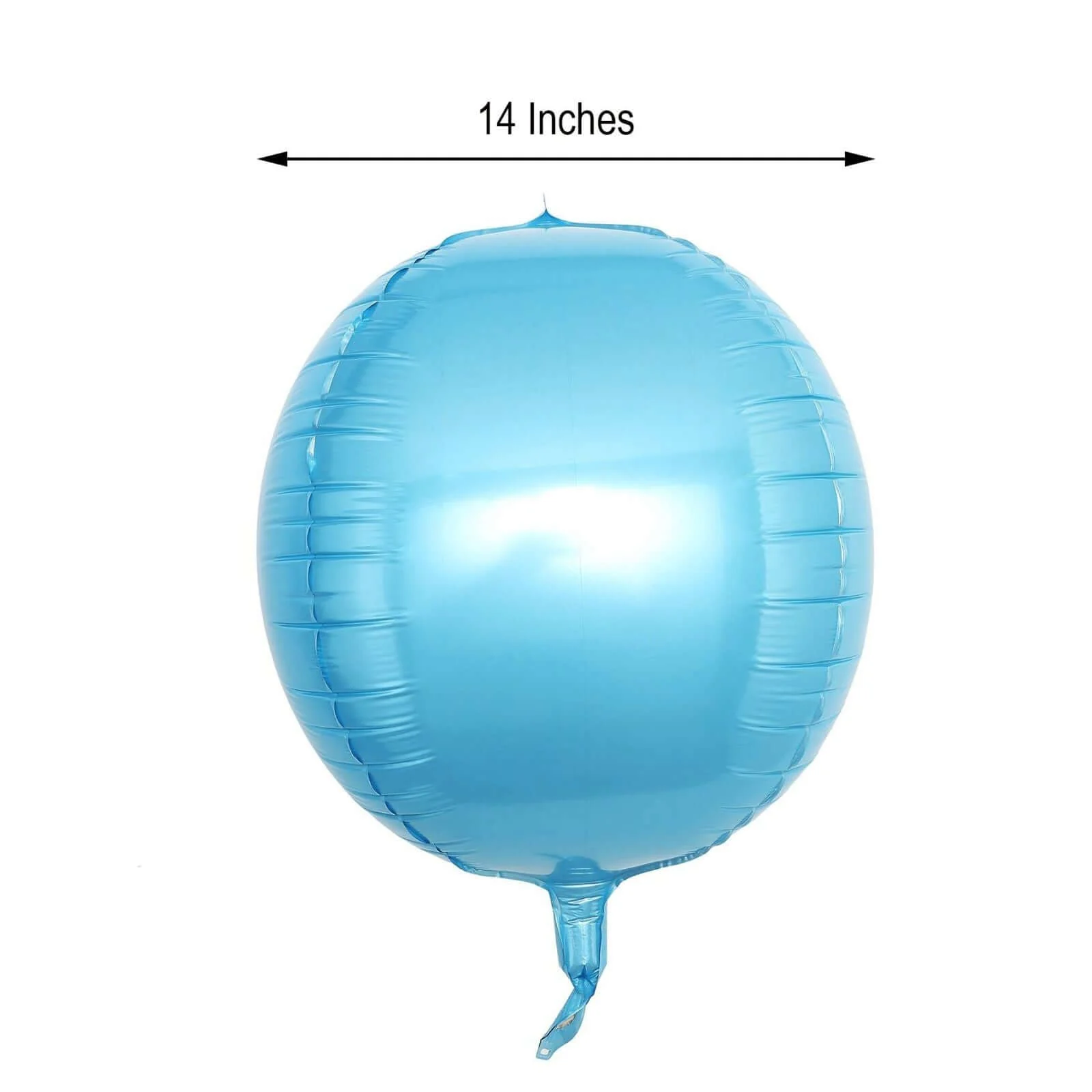 2 Pack Metallic Blue Sphere Mylar Foil Helium or Air Balloons 14" 4D - Image 3