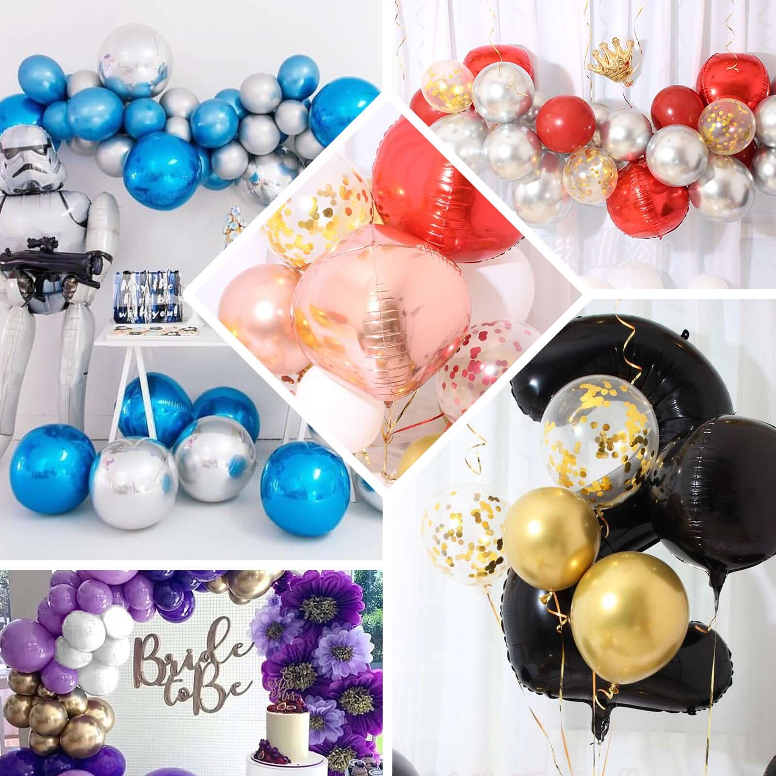 2 Pack Burgundy Sphere Mylar Foil Helium or Air Balloons 18" 4D - Image 5