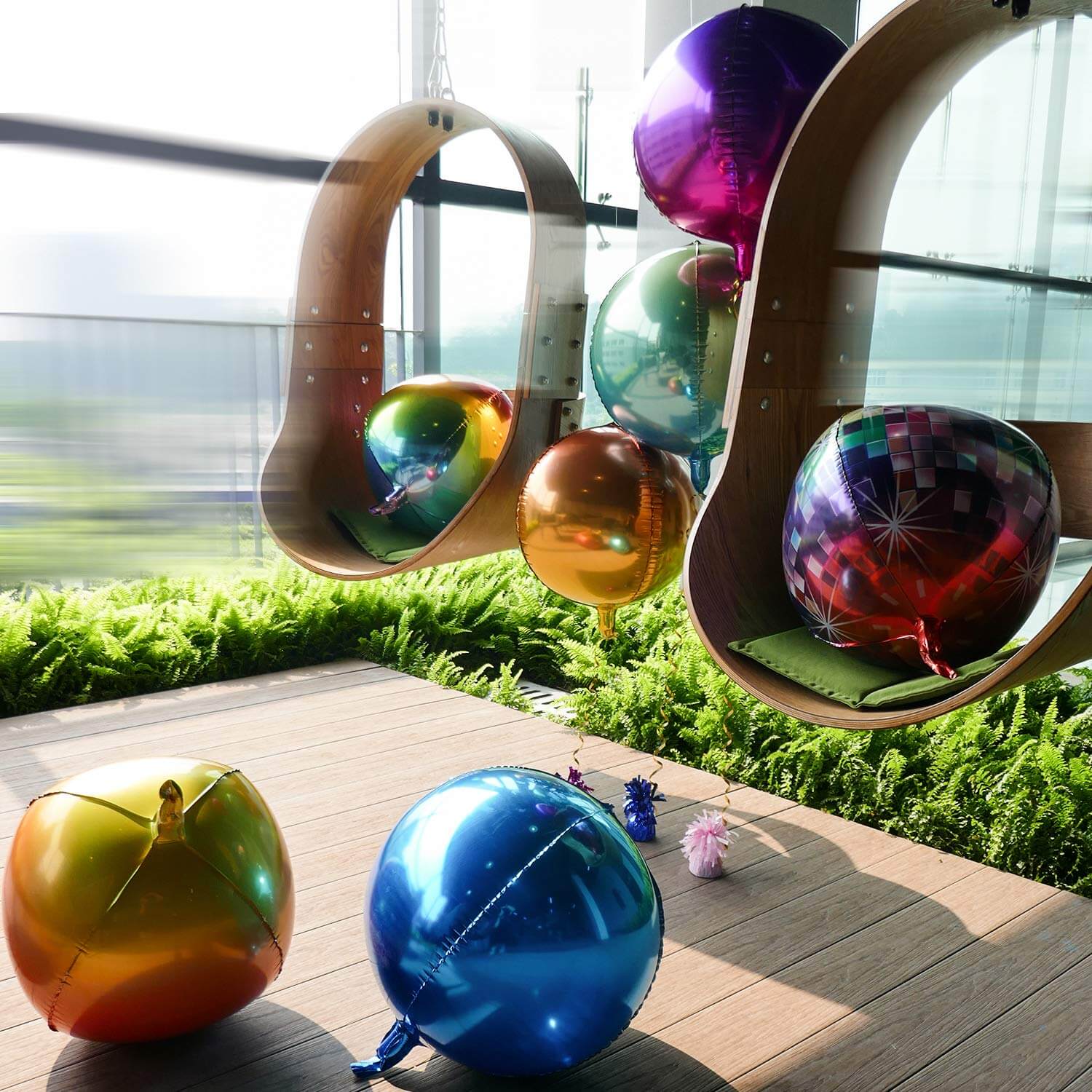 2 Pack Lavender Lilac Sphere Mylar Foil Helium or Air Balloons 18" 4D - Image 14