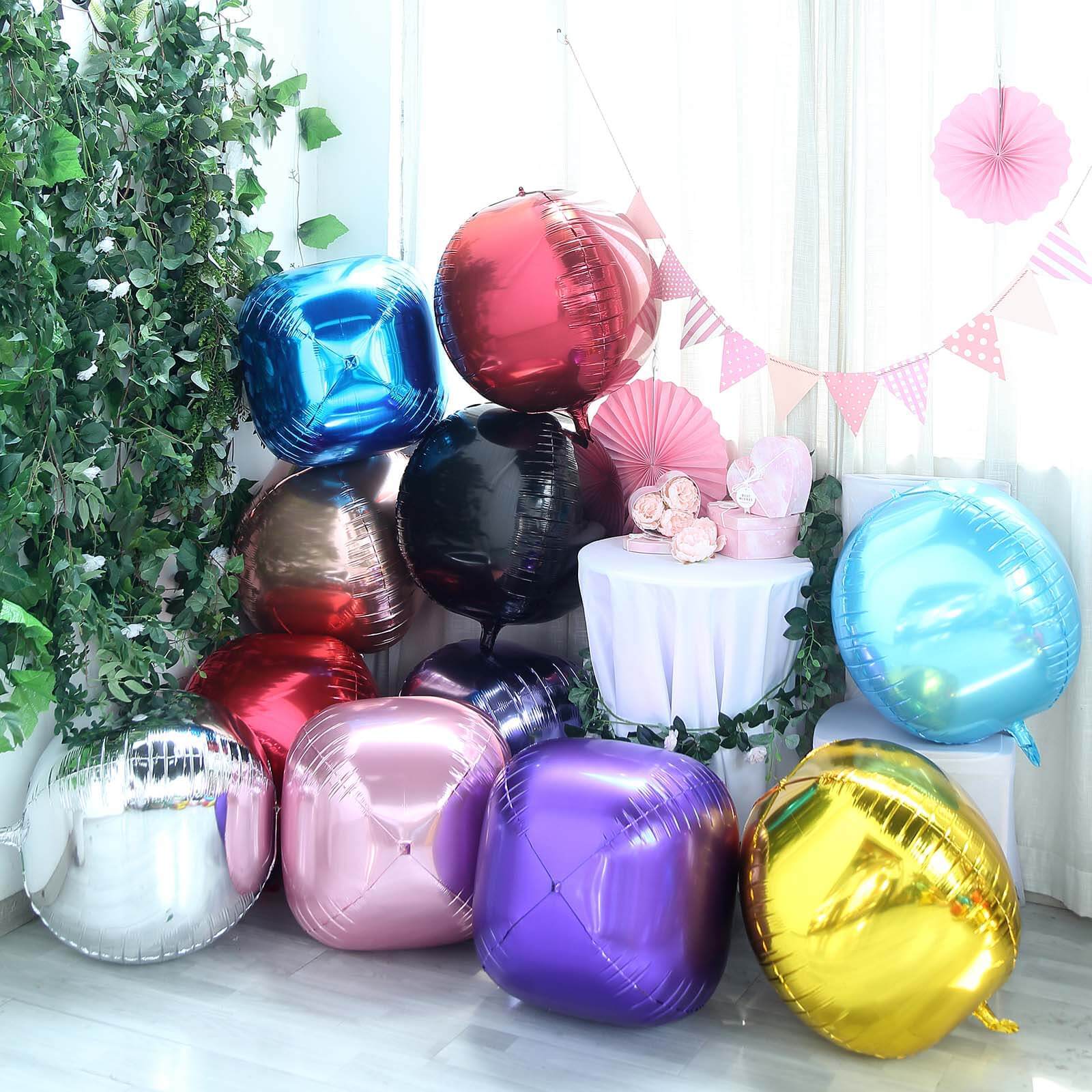 2 Pack Lavender Lilac Sphere Mylar Foil Helium or Air Balloons 18" 4D - Image 7