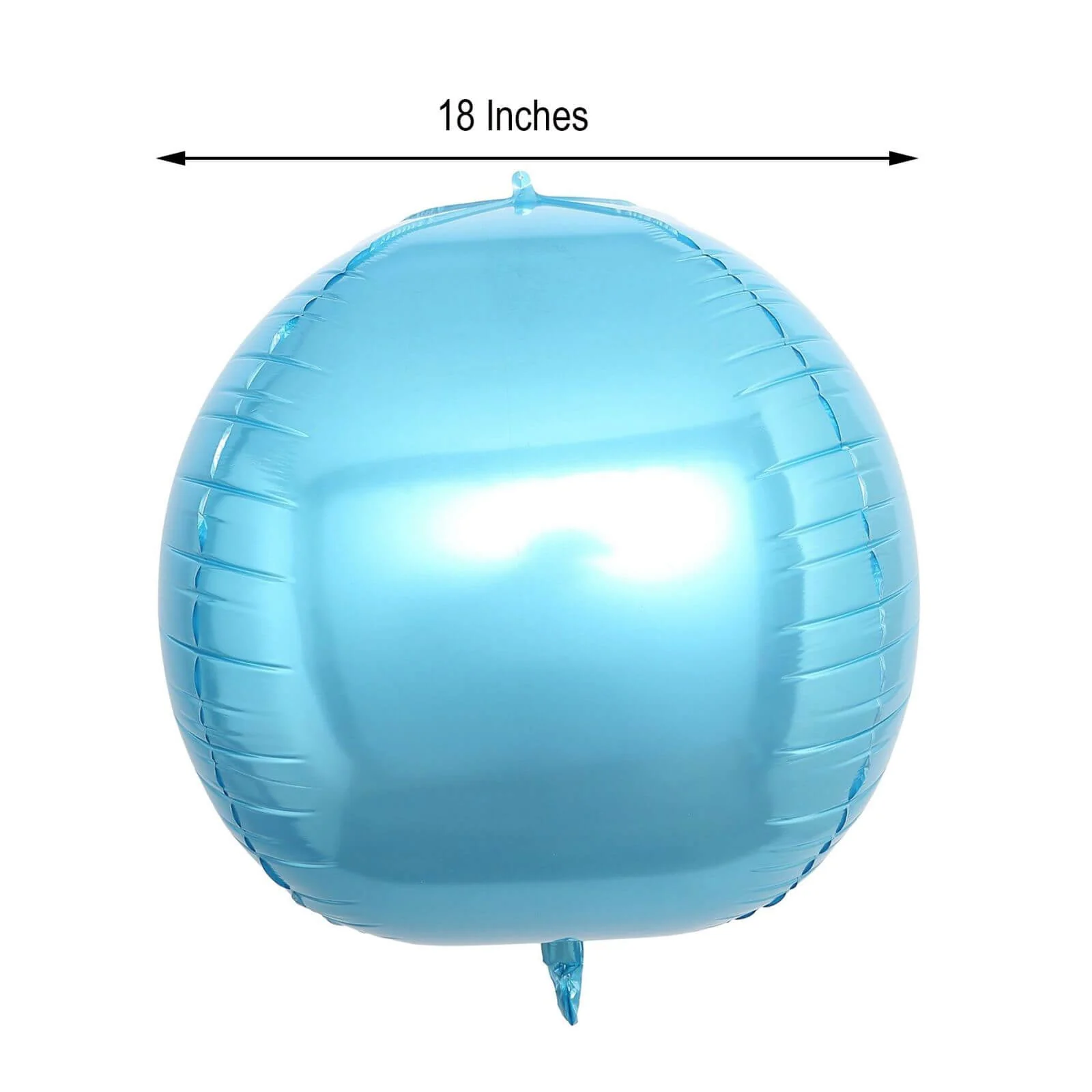 2 Pack Metallic Blue Sphere Mylar Foil Helium or Air Balloons 18" 4D - Image 3