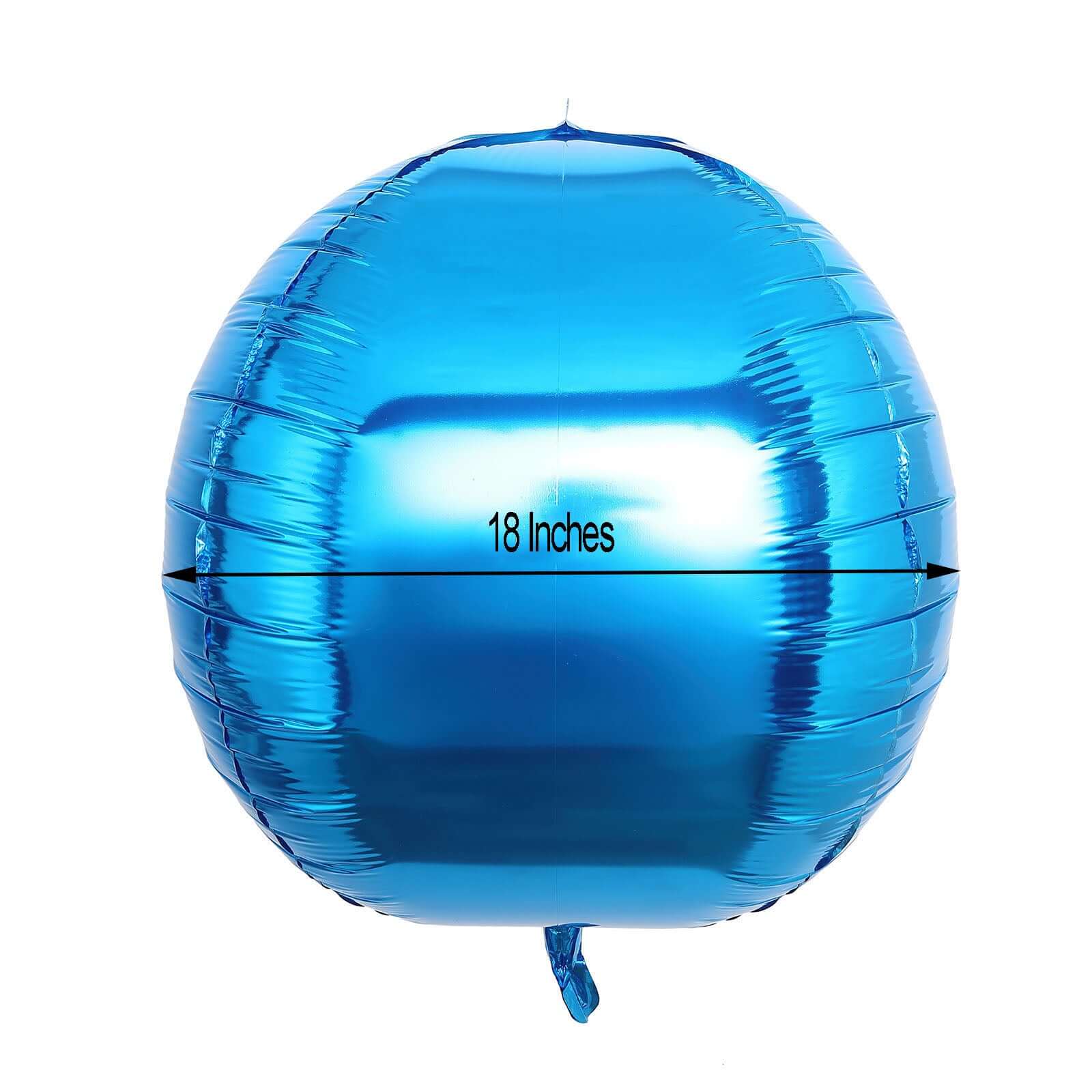 2 Pack Royal Blue Sphere Mylar Foil Helium or Air Balloons 18" 4D - Image 3