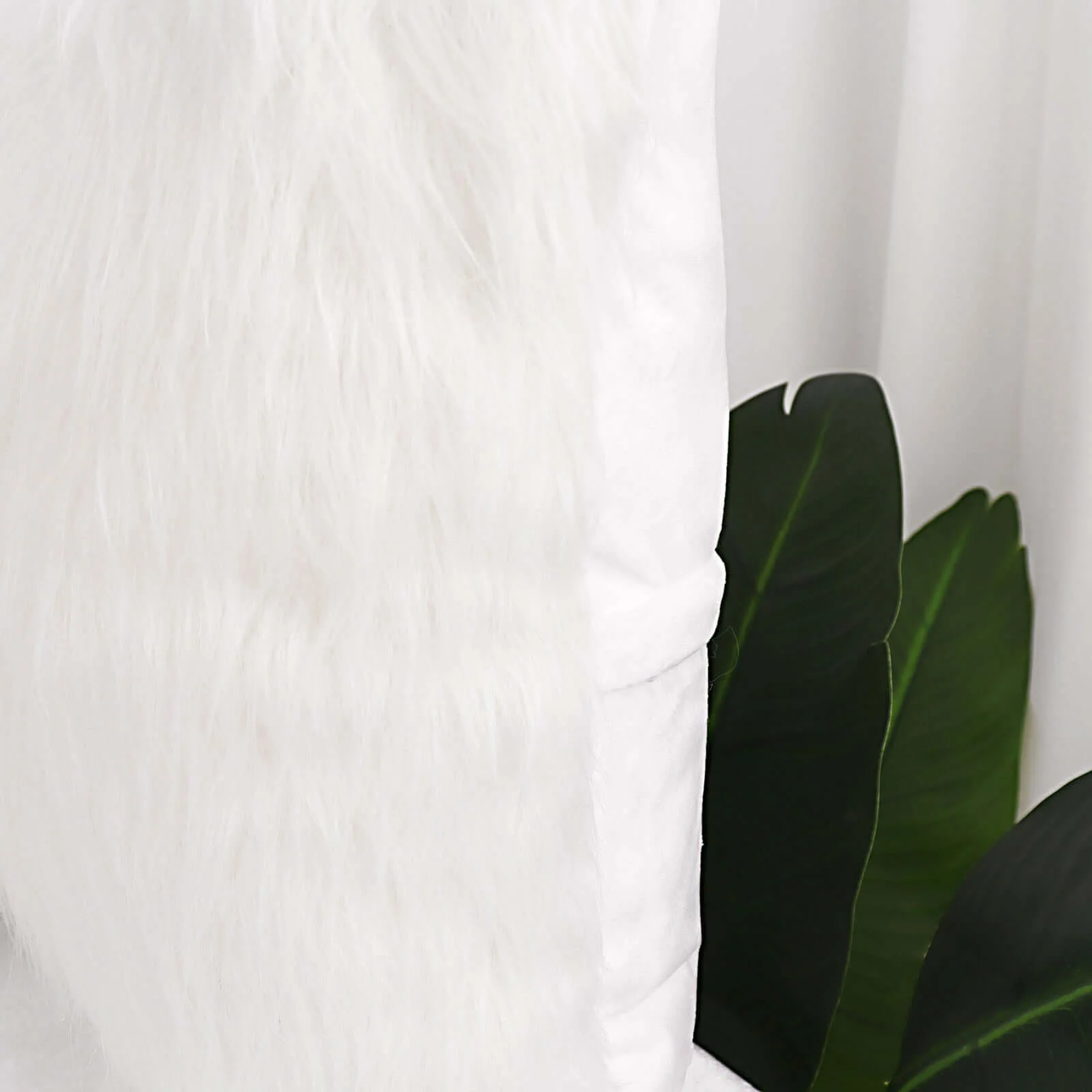 2 Pack White Faux Fur Sheepskin Throw Pillow Cases, Square Pillow Covers 18" - Image 8