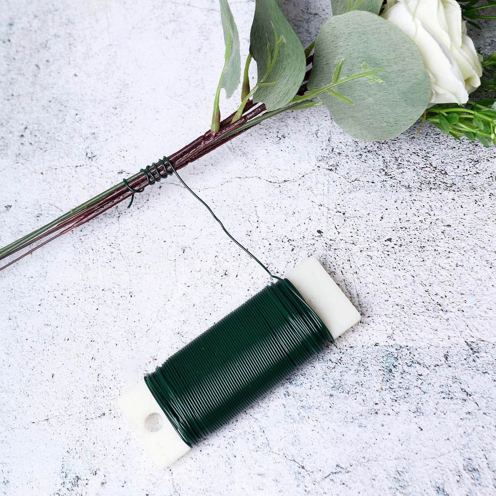 2 Pack Green Floral Wire, DIY Craft Paddle Wire for Flower Arrangements 38 Yards 20 Gauge - Image 7
