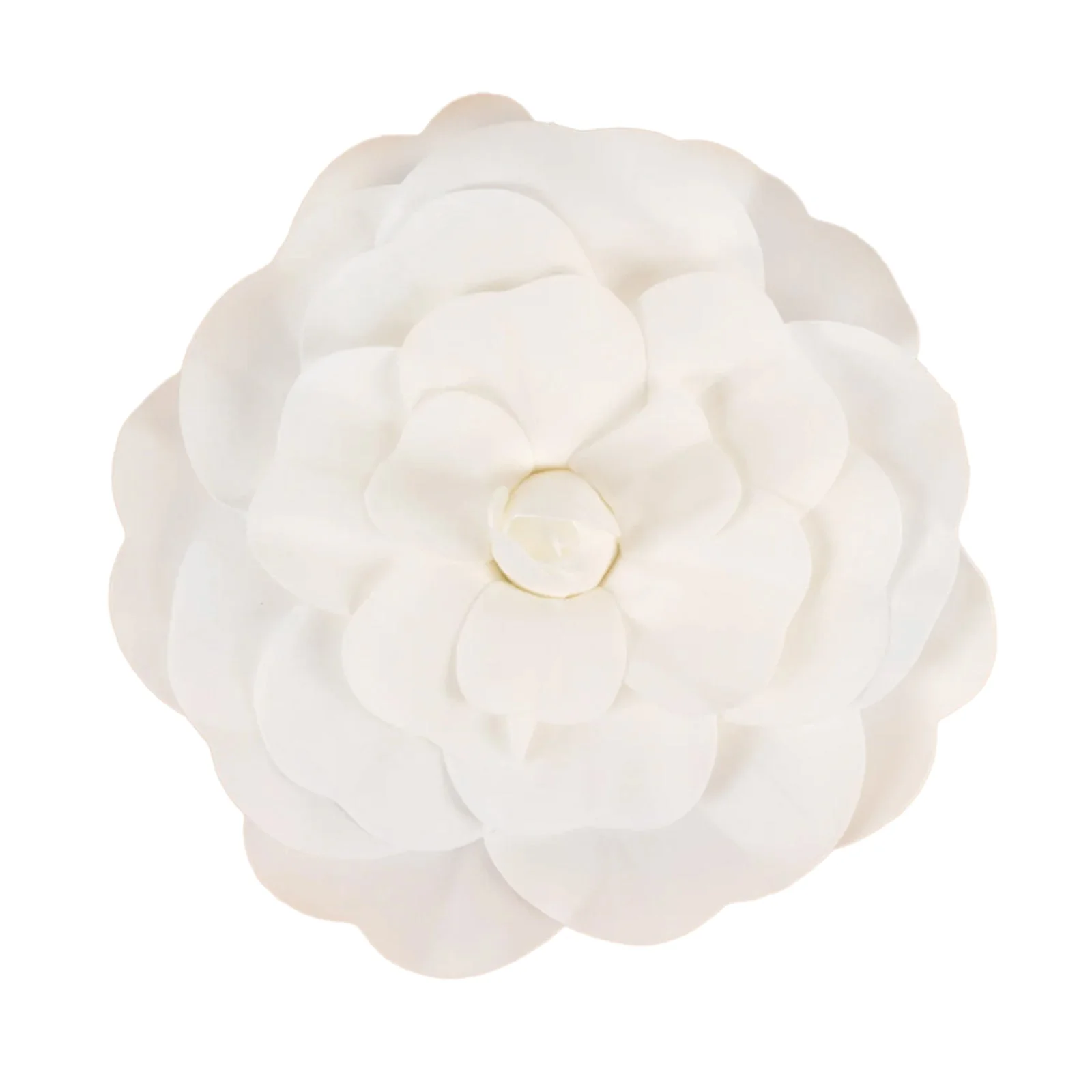 2 Pack Large White Real Touch Artificial Foam DIY Craft Roses 20" - Image 6