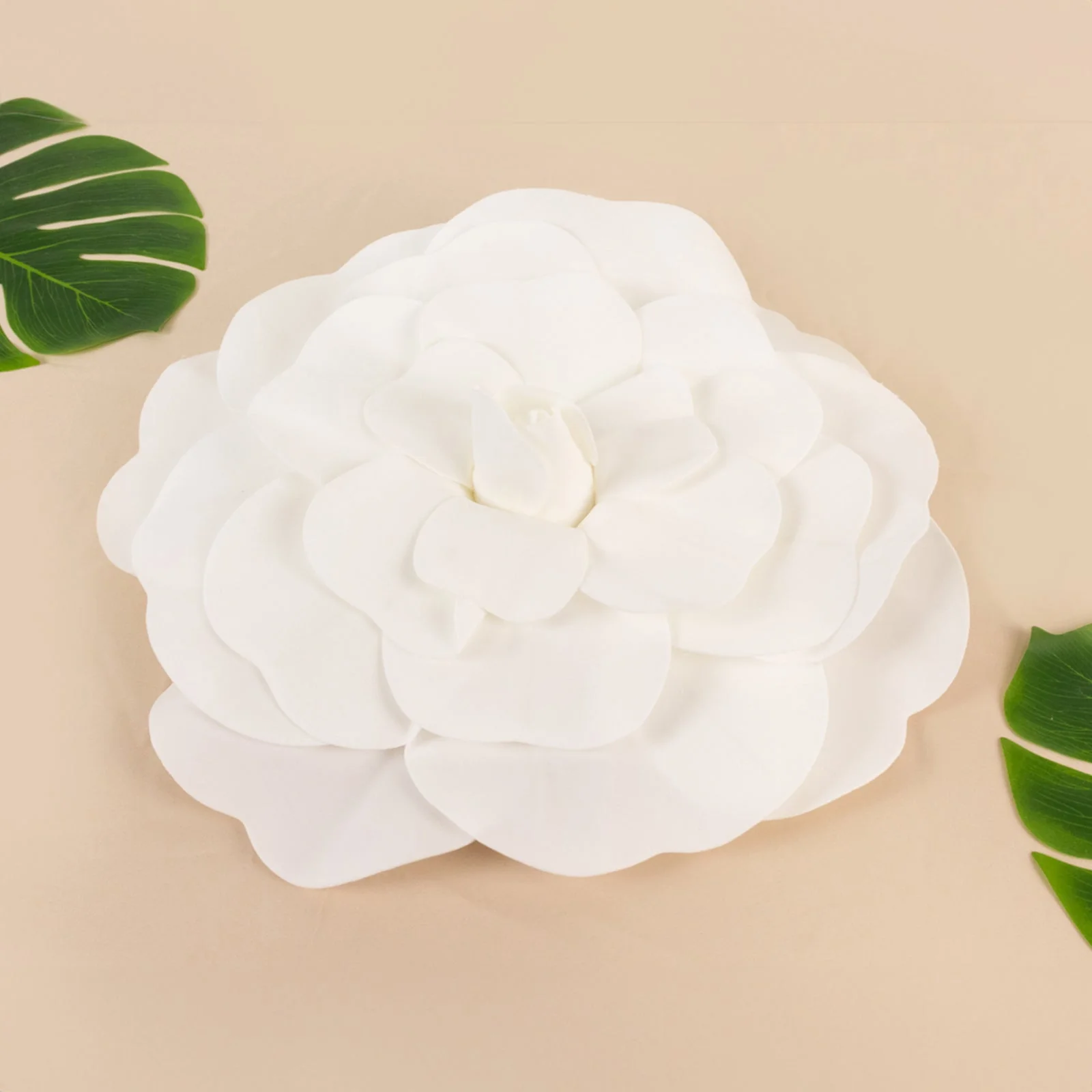 2 Pack Large White Real Touch Artificial Foam DIY Craft Roses 20" - Image 8