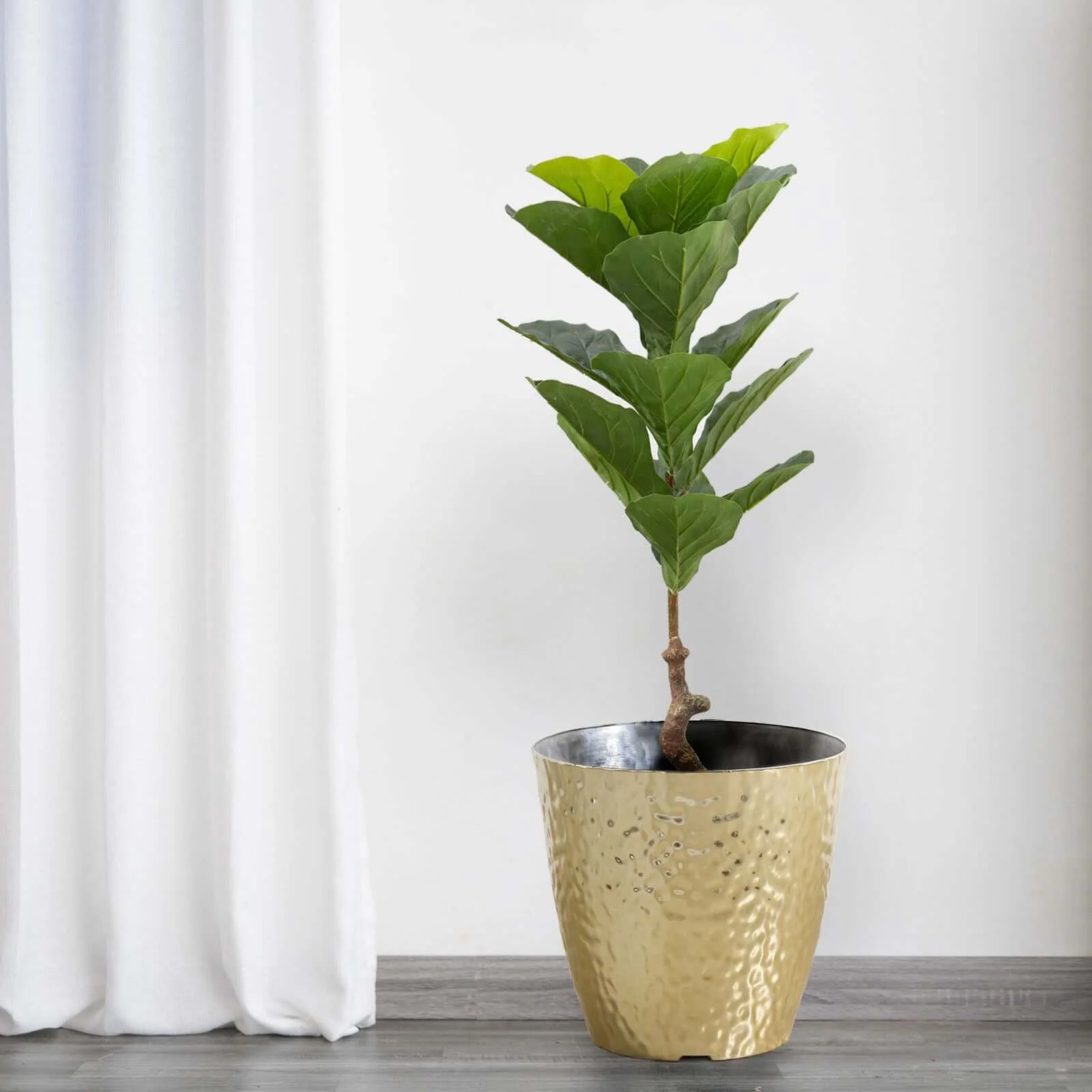 2 Pack Artificial Fiddle Leaf Fig Tree Potted Indoor Planter 3ft - Image 2