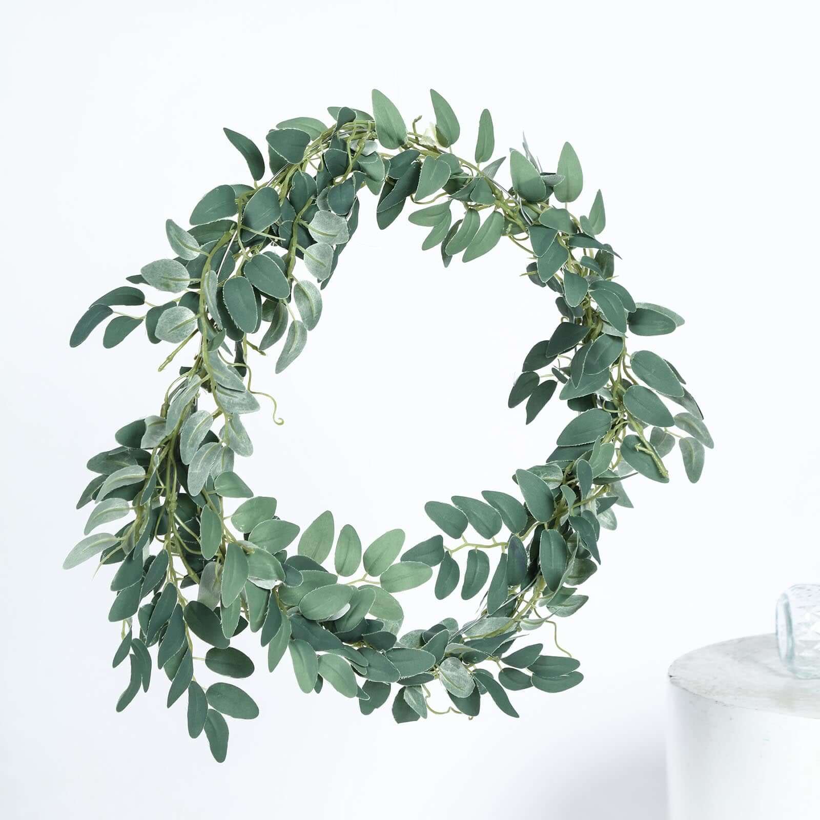 2 Pack Green Artificial Honey Locust Leaf Garland, Flexible Vine 6ft - Image 12