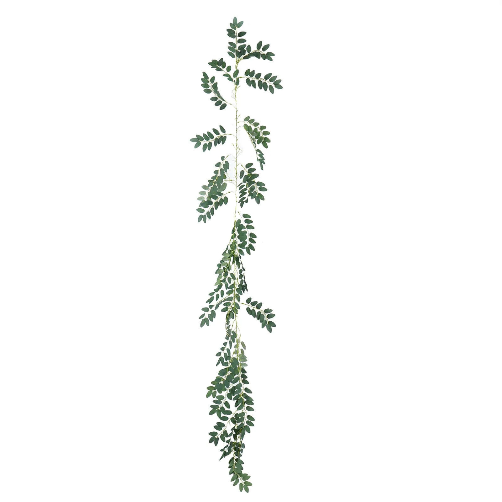 2 Pack Green Artificial Honey Locust Leaf Garland, Flexible Vine 6ft - Image 7
