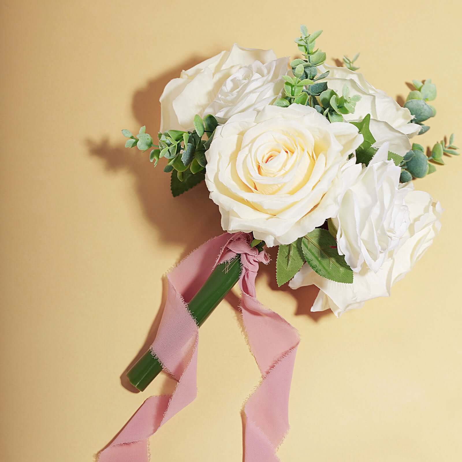 2 Pack Dusty Rose Silk-Like Chiffon Linen Ribbon Roll For Bouquets, Wedding Invitations Gift Wrapping 6yd - Image 2