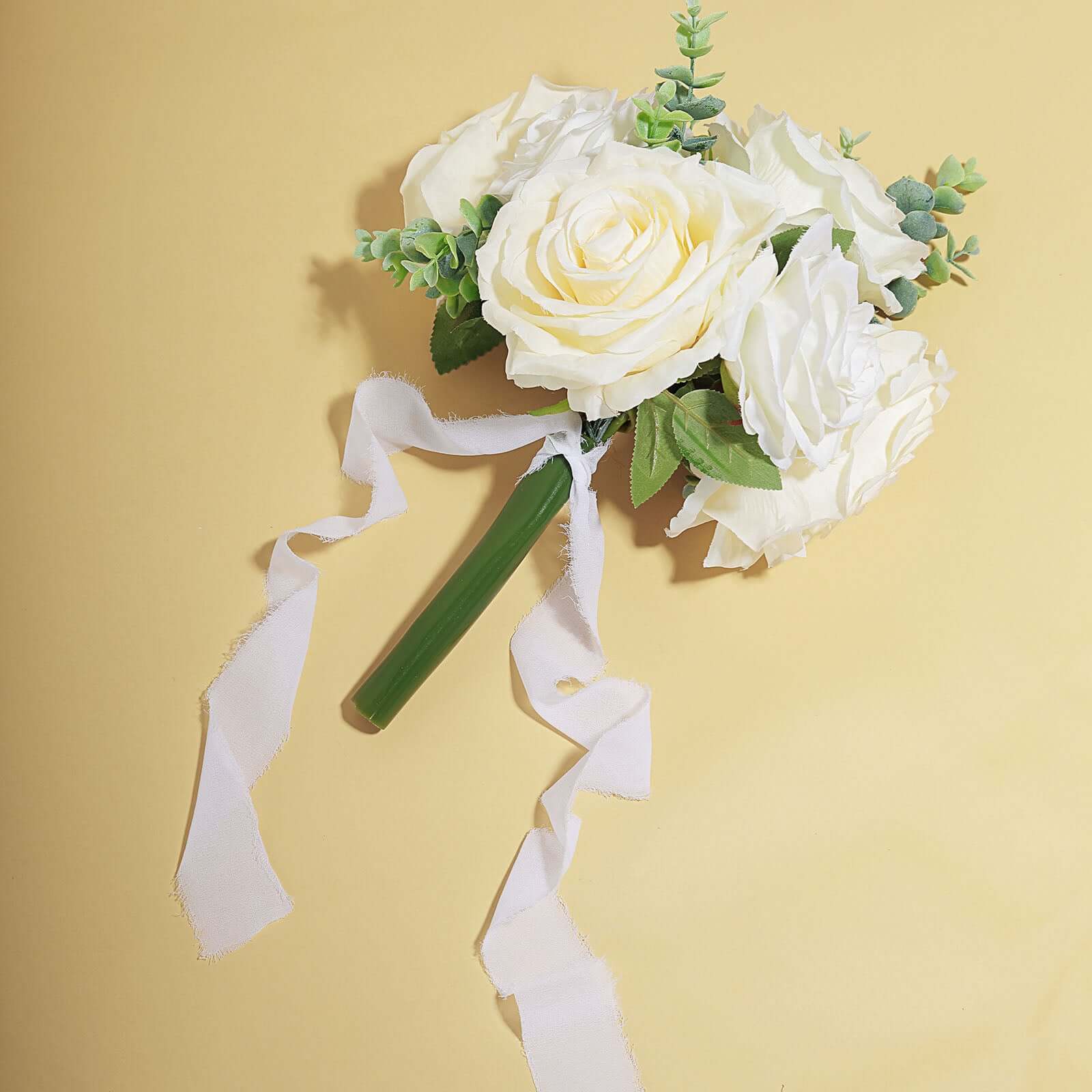 2 Pack White Silk-Like Chiffon Linen Ribbon Roll For Bouquets, Wedding Invitations Gift Wrapping 6yd - Image 2