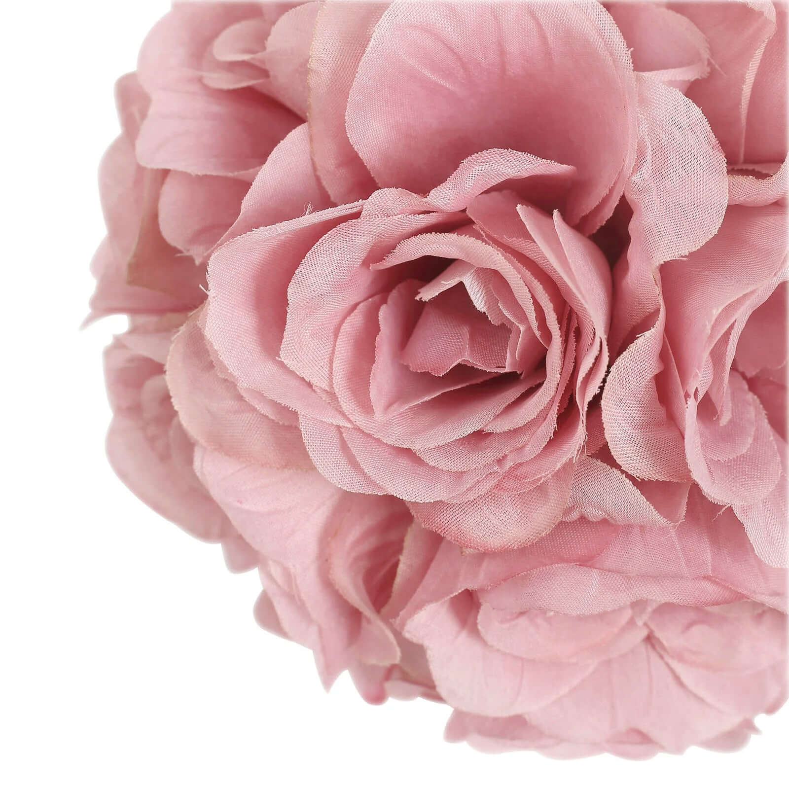 2 Pack Mauve Artificial Silk Rose Kissing Ball, Faux Flower Ball 7" - Image 14