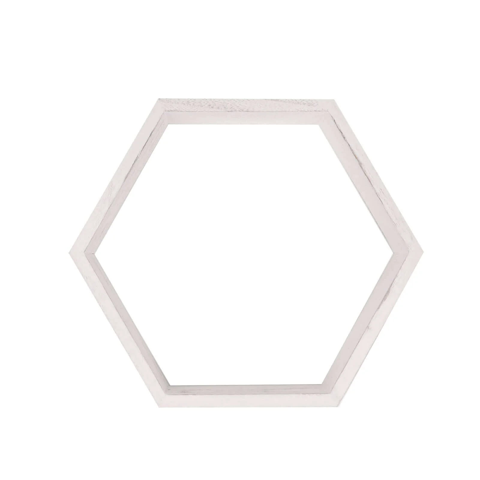 2 Pack Whitewashed Wood Centerpiece, Geometric Terrarium, Honeycomb Storage Shelf 9" Hexagon - Image 17