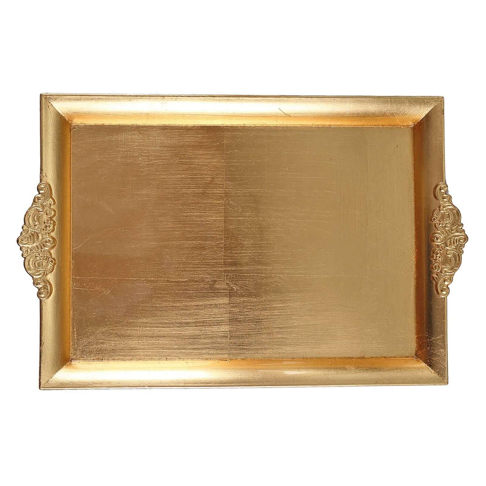 2-Pack Acrylic Serving Trays 14"x10" Rectangle Gold with Embossed Handles - Sleek Decorative Dinner Party Food Platters - Image 8