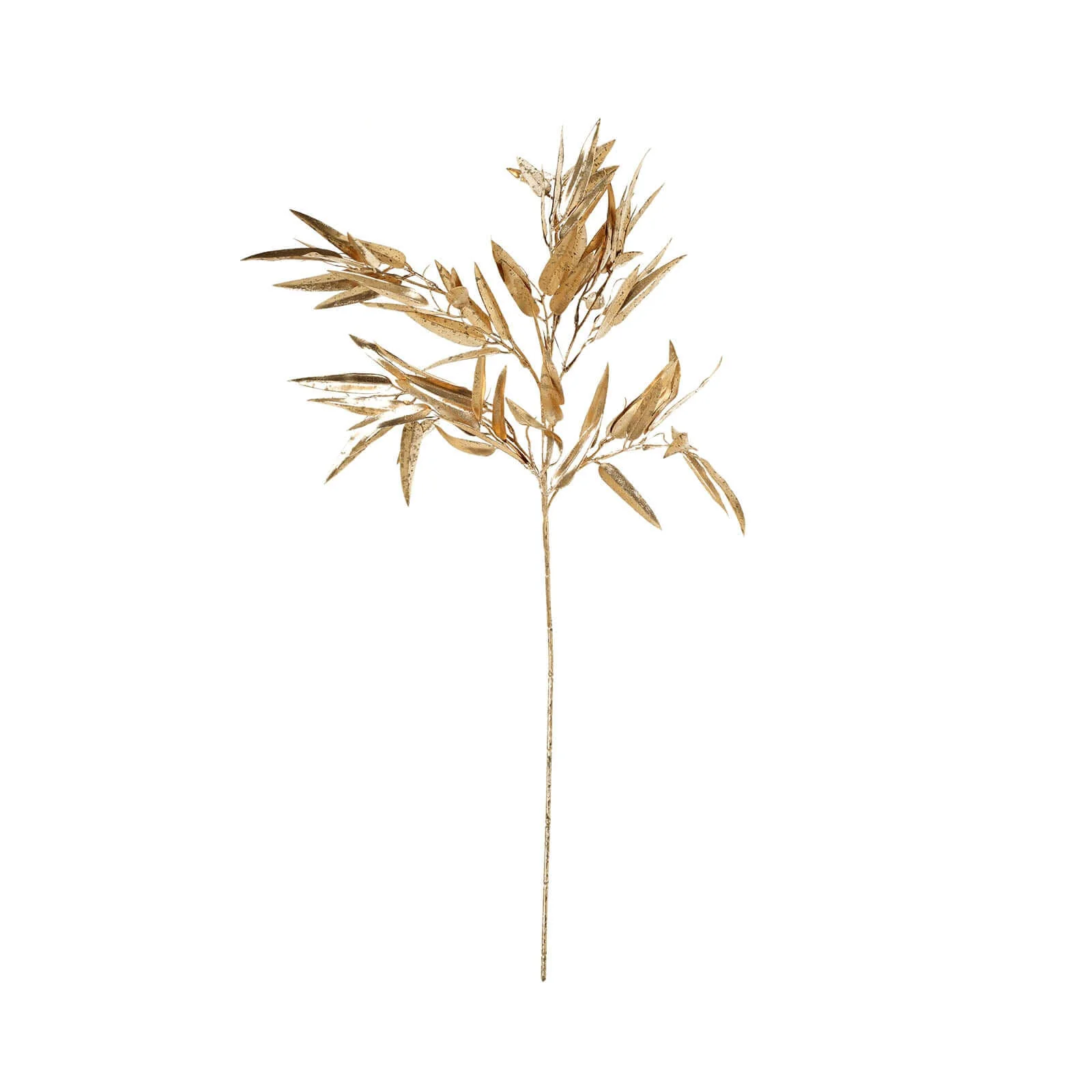 2-Pack Artificial Bamboo Leaf Branches 33" in Metallic Gold - Image 7