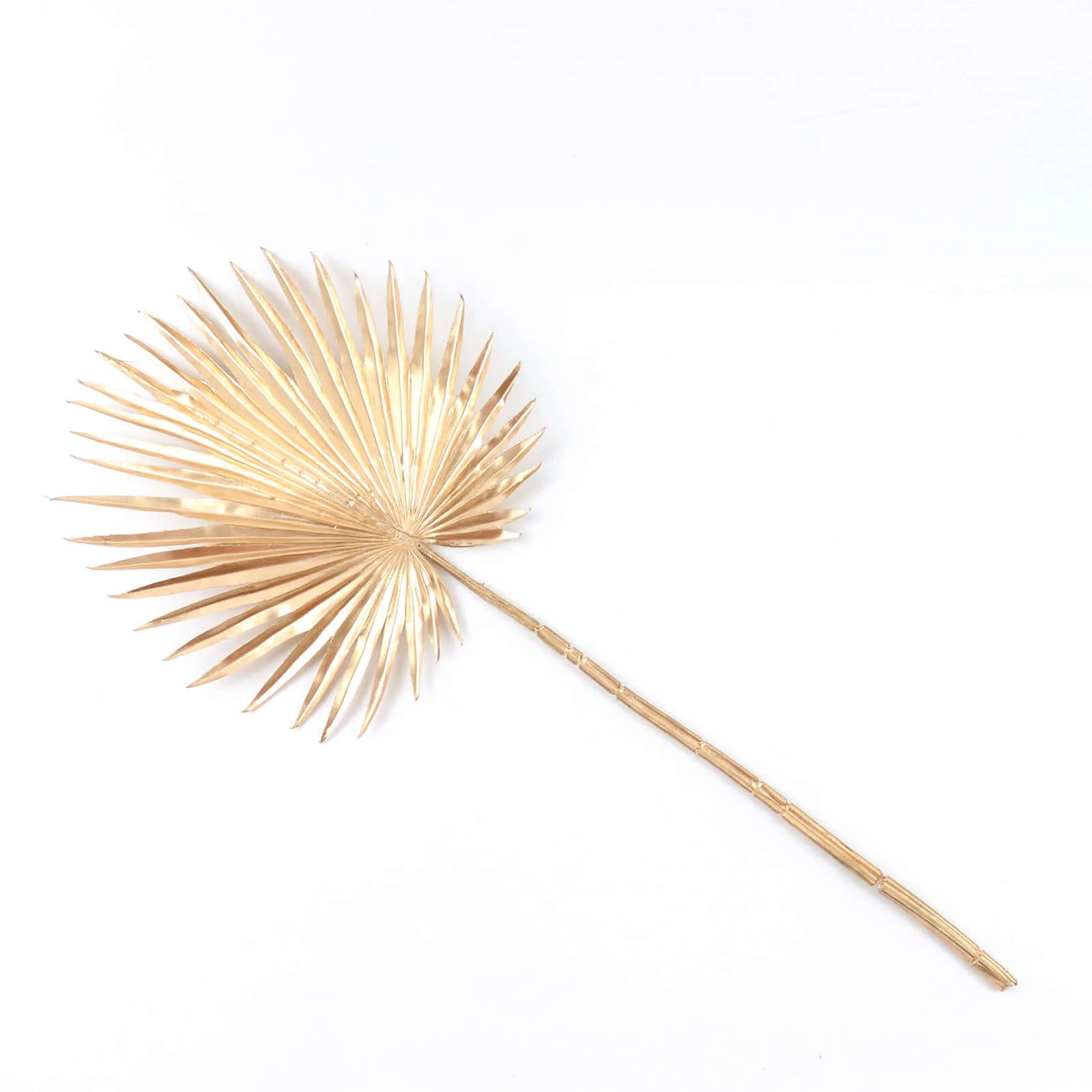 2-Pack Artificial Fan Palm Leaf Stems 34" Metallic Gold - Tropical & Stylish Faux Plant Floral Arrangement Table Centerpiece Decor - Image 7