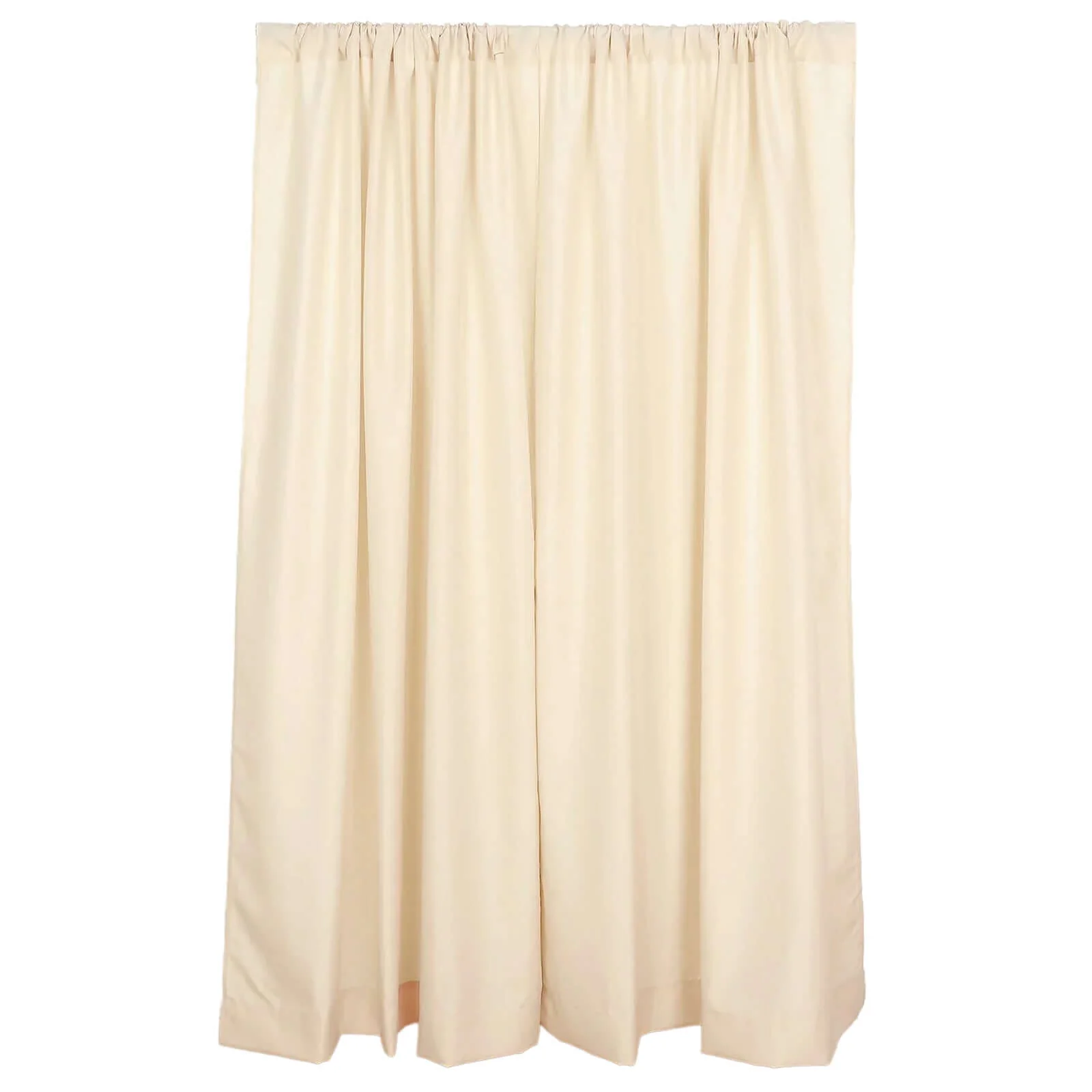 2 Pack 5ftx8ft Beige Polyester Backdrop Drape Curtains With Rod Pockets, Event Divider Panels 130GSM - Image 6