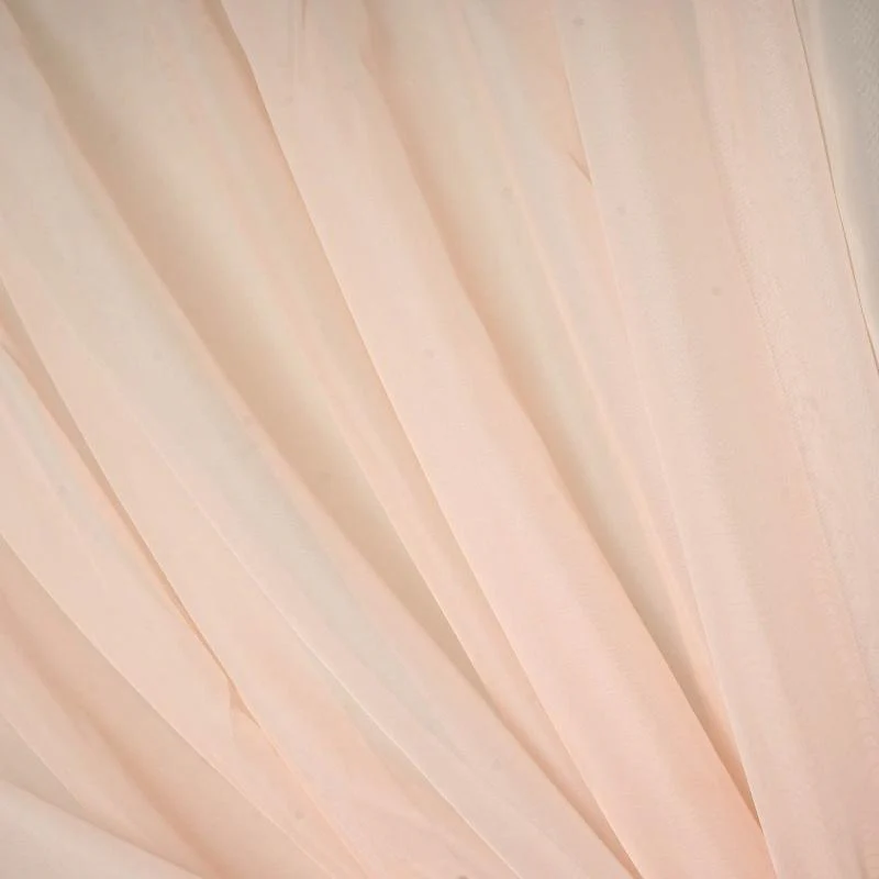 2 Pack 5ftx10ft Blush Chiffon Backdrop Drape Curtains, Durable Flame Resistant Sheer Organza Event Divider Panels With Rod Pockets - Image 8