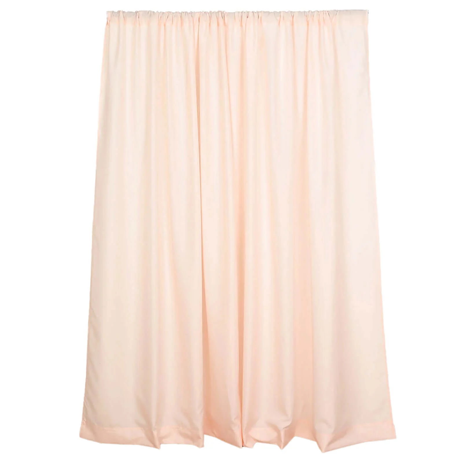 2 Pack 5ftx8ft Blush Polyester Backdrop Drape Curtains With Rod Pockets, Event Divider Panels 130GSM - Image 6