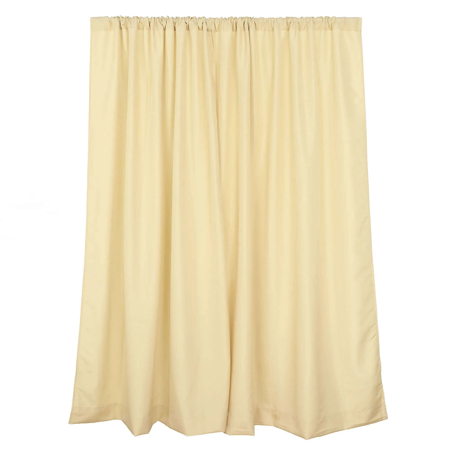 2 Pack 5ftx8ft Champagne Polyester Backdrop Drape Curtains With Rod Pockets, Event Divider Panels 130GSM - Image 5