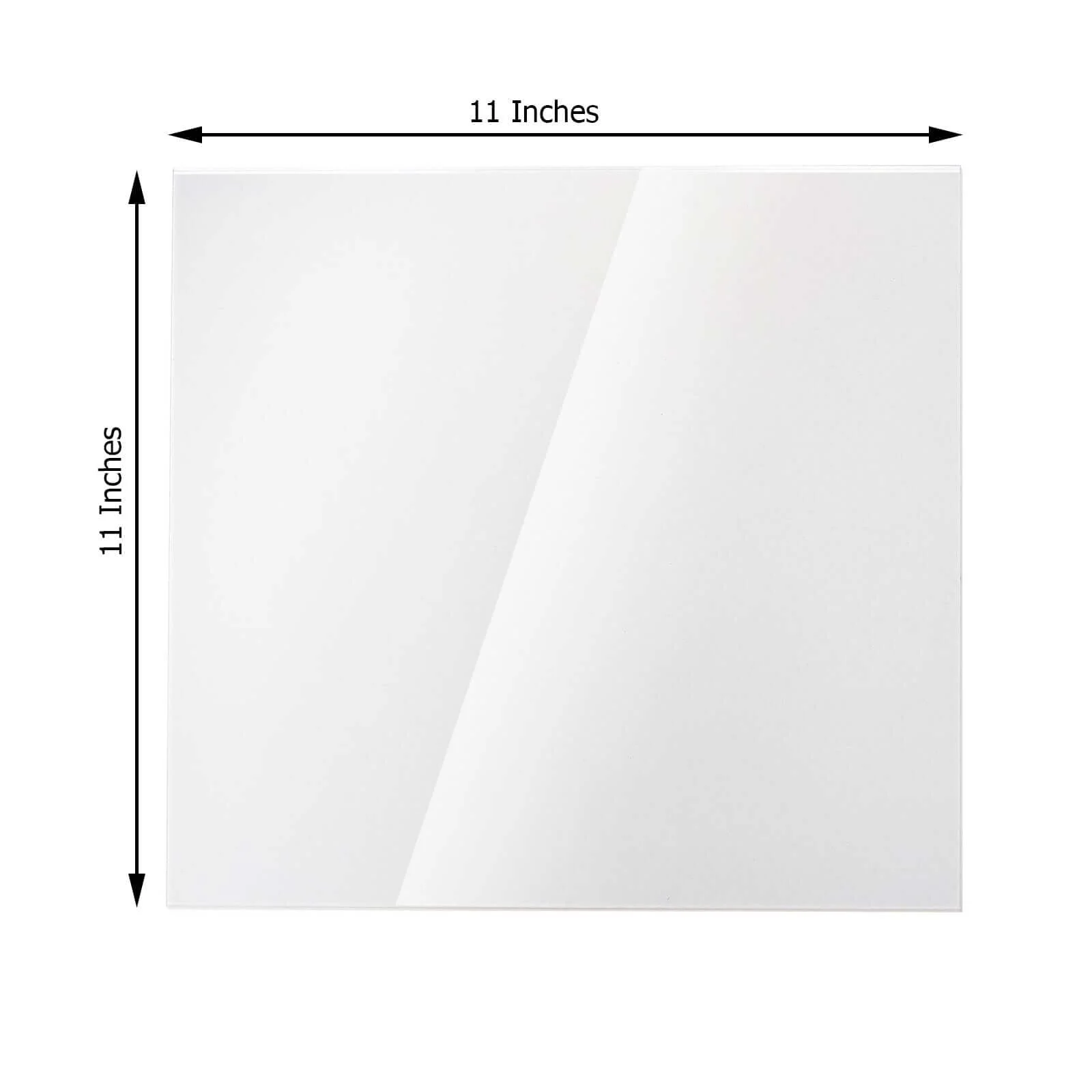 2-Pack Clear Acrylic Plexiglass Sheets 3mm Thick Top Plates 11" Square - Protective Film Coating - Image 3