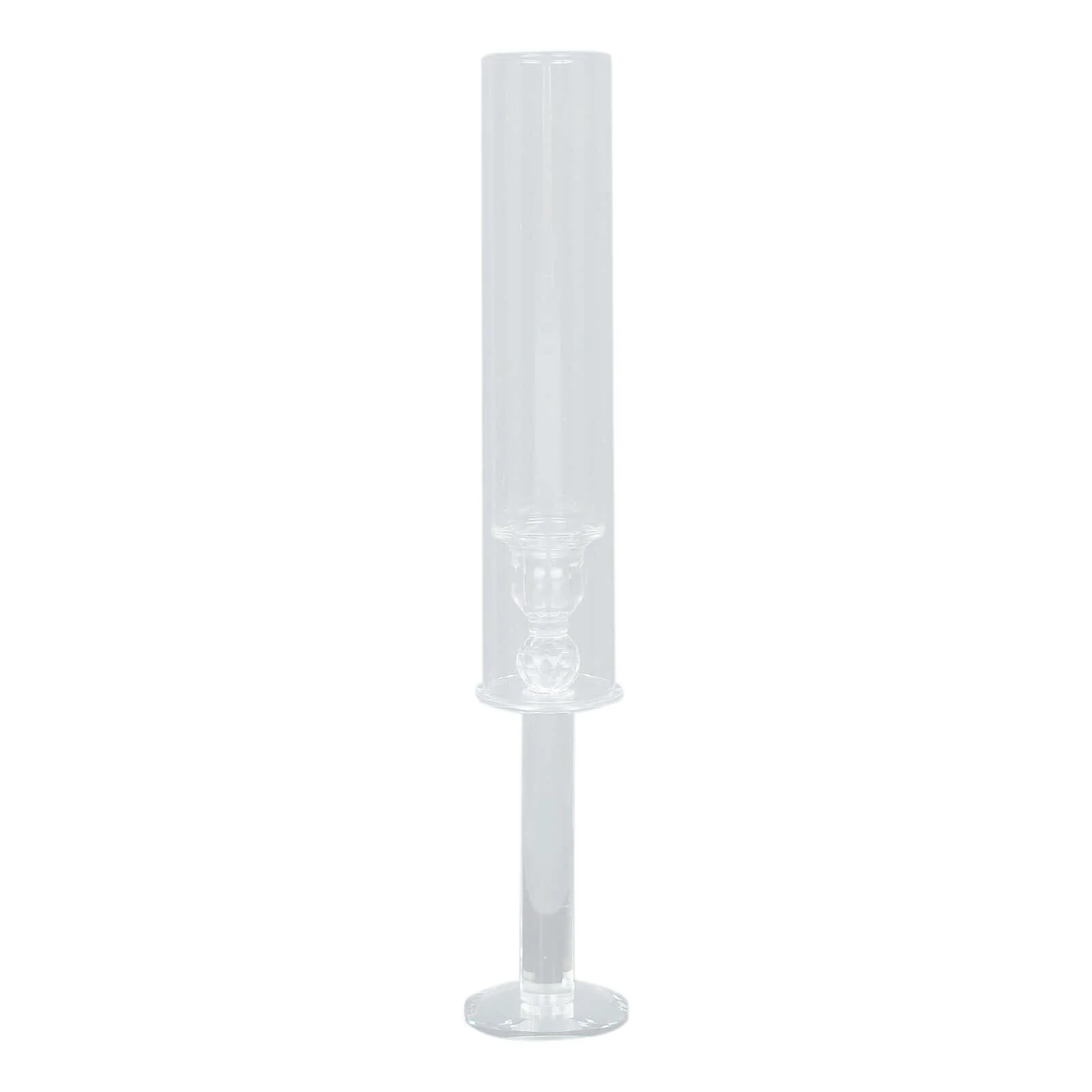 2-Pack Crystal Glass Hurricane Taper Candle Holders 18", Clear Cylinder Chimney Tubes - Tall Decorative Candle Stands - Image 5