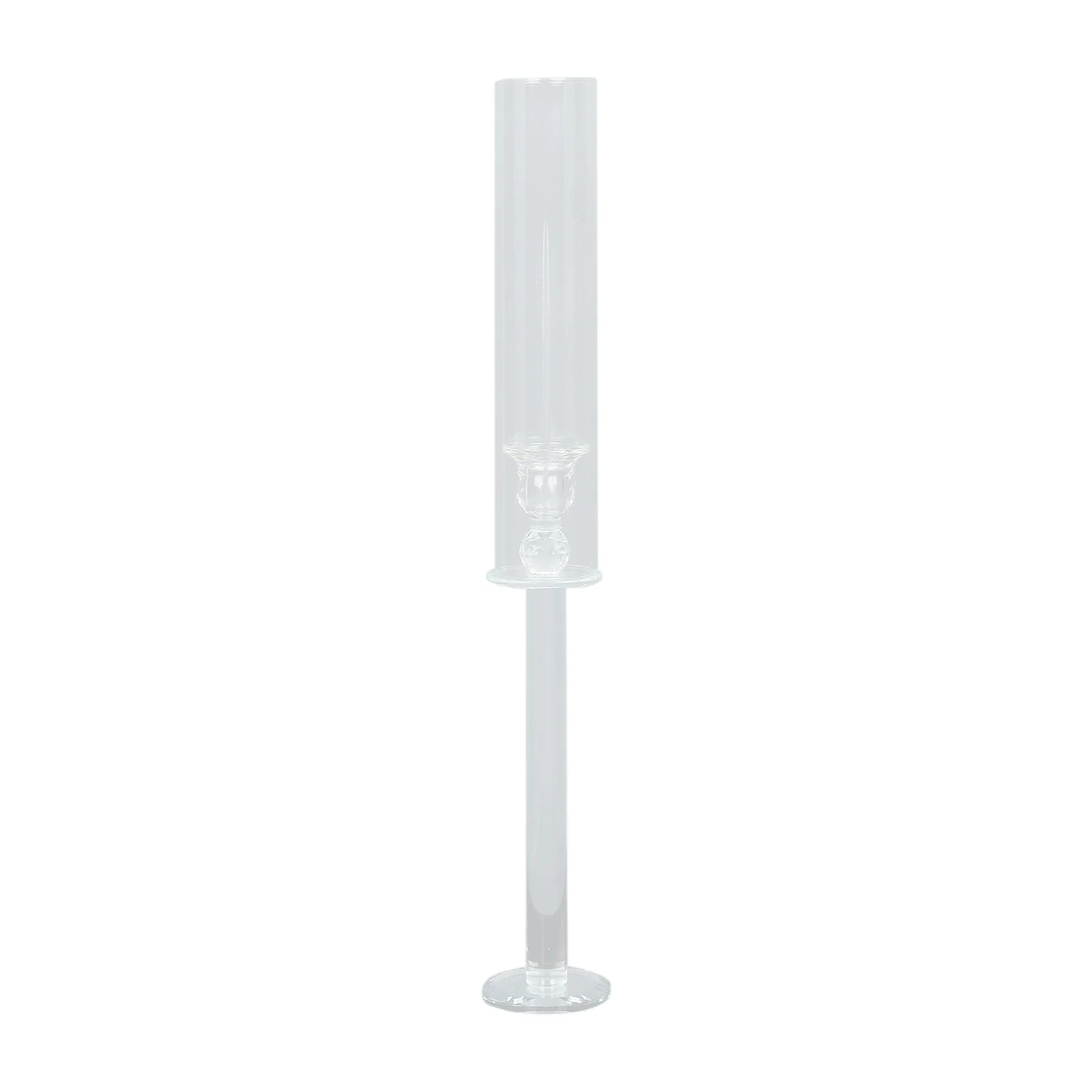 2-Pack Crystal Glass Hurricane Taper Candle Holders 22", Clear Cylinder Chimney Tubes - Tall Decorative Candle Stands - Image 6