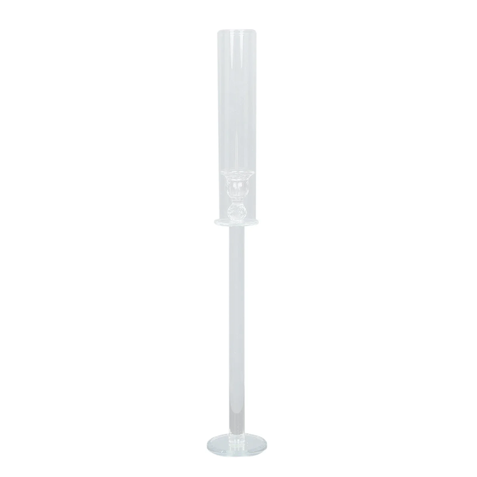 2-Pack Crystal Glass Hurricane Taper Candle Holders 26", Clear Cylinder Chimney Tubes - Tall Decorative Candle Stands - Image 6