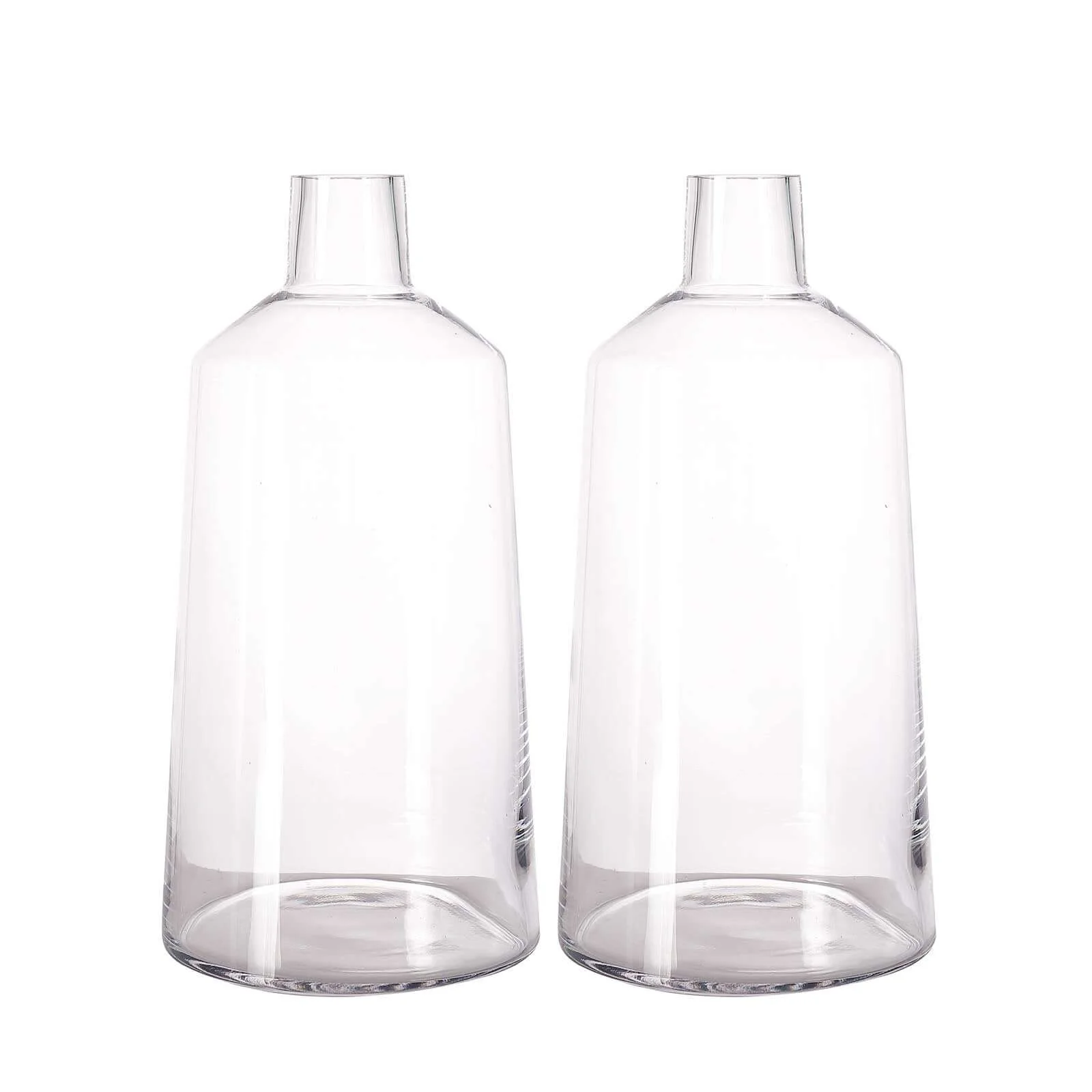 2-Pack Glass Bud Vases Tapered Neck 12" Clear - Decorative Floral Wedding Centerpieces - Image 7