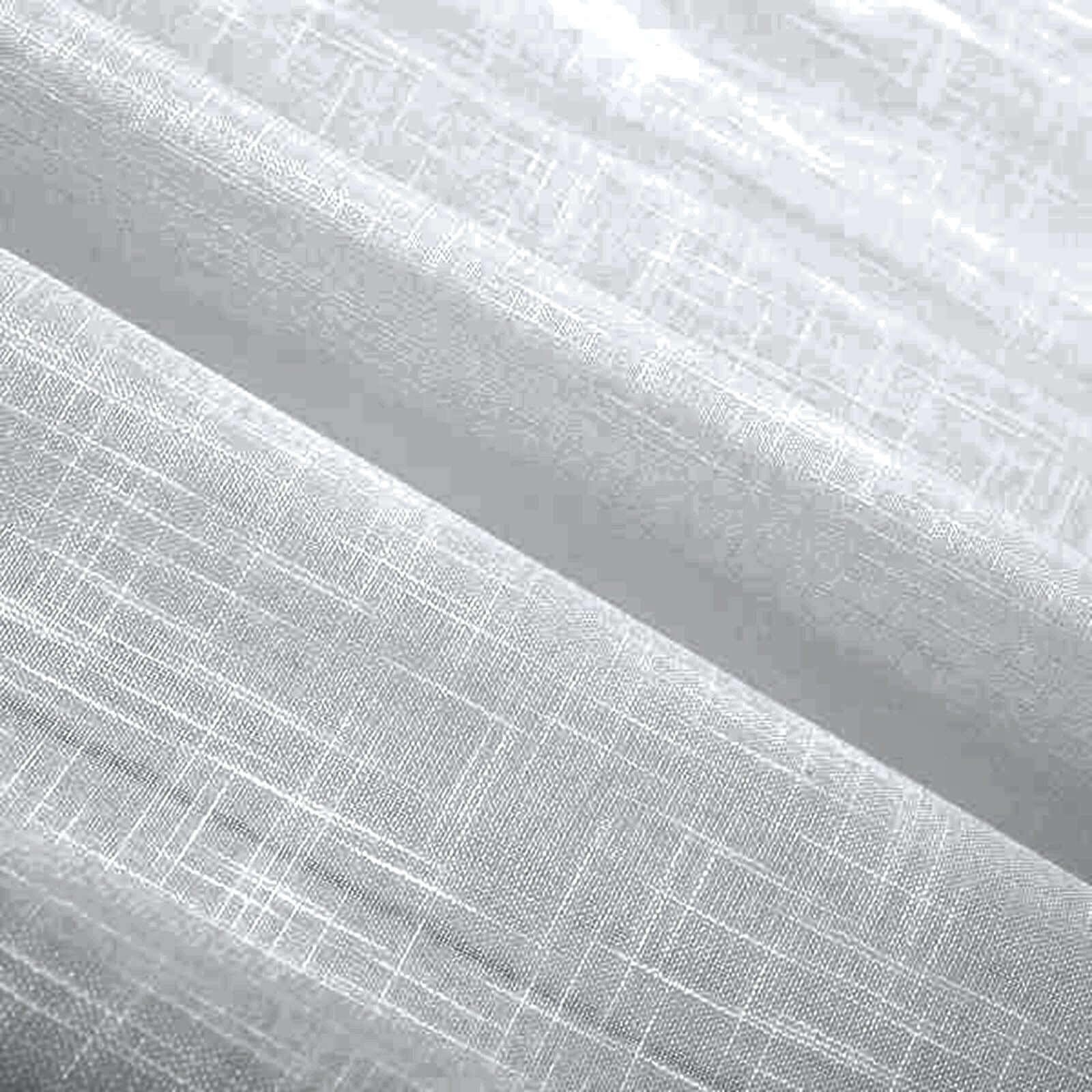 2 Pack Handmade Silver Faux Linen Curtains Curtain Panels With Chrome Grommets 52"x84" - Image 10