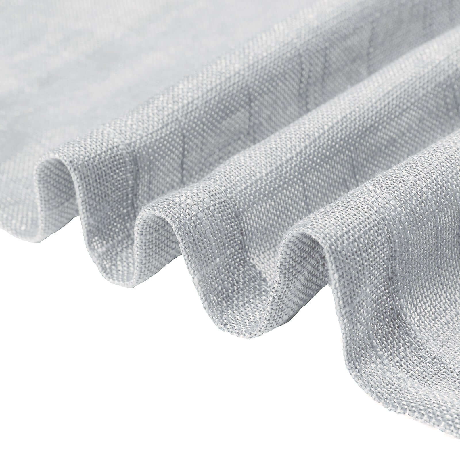 2 Pack Handmade Silver Faux Linen Curtains Curtain Panels With Chrome Grommets 52"x96" - Image 14