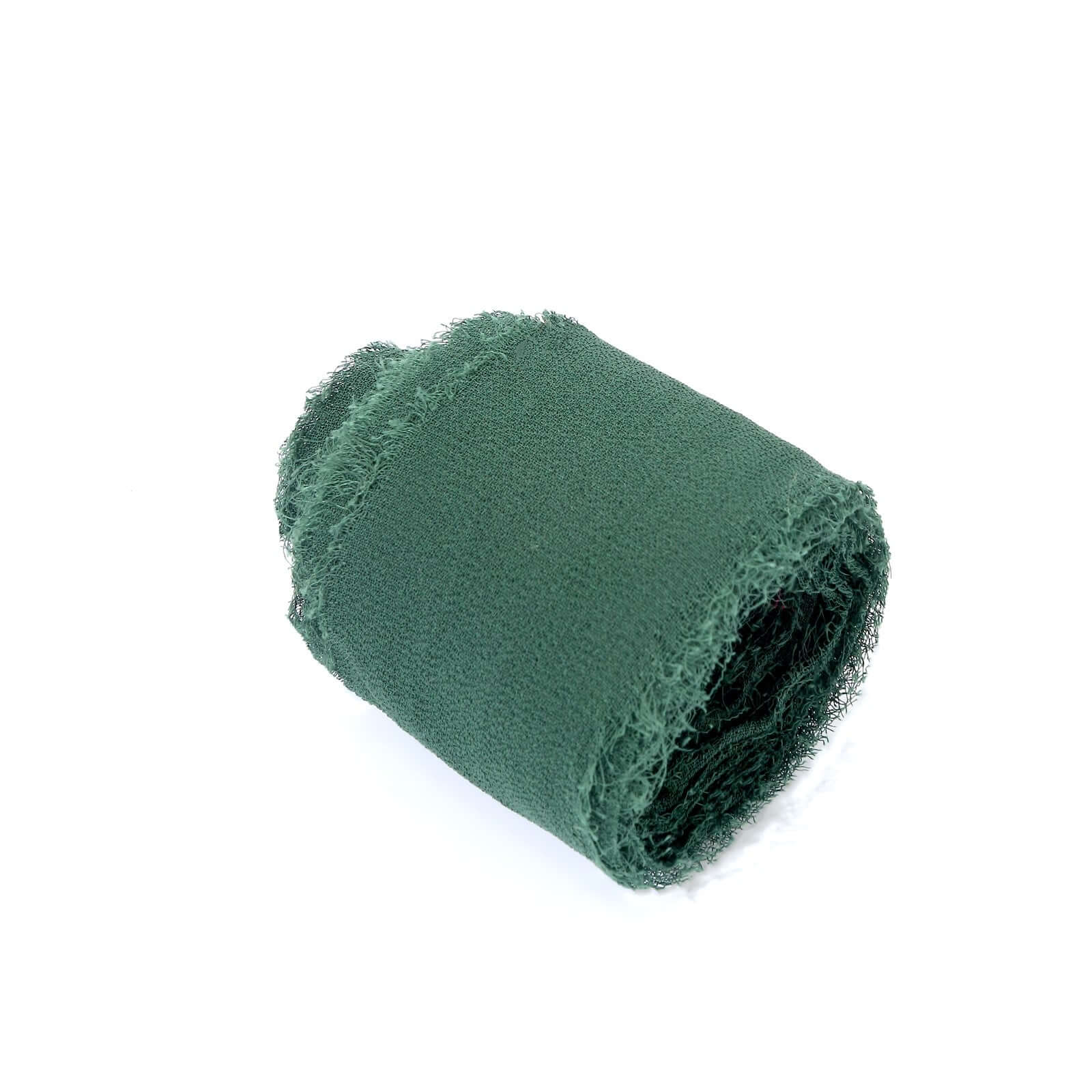 2 Pack Hunter Emerald Green Silk-Like Chiffon Linen Ribbon Roll For Bouquets, Wedding Invitations Gift Wrapping 6yd - Image 11