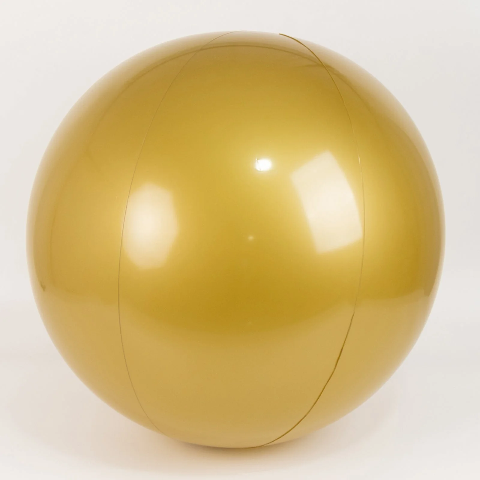 2 Pack Inflatable Gold Decorative Balls - 24" Round Vinyl Pool and Party Balls, Lightweight & Fun