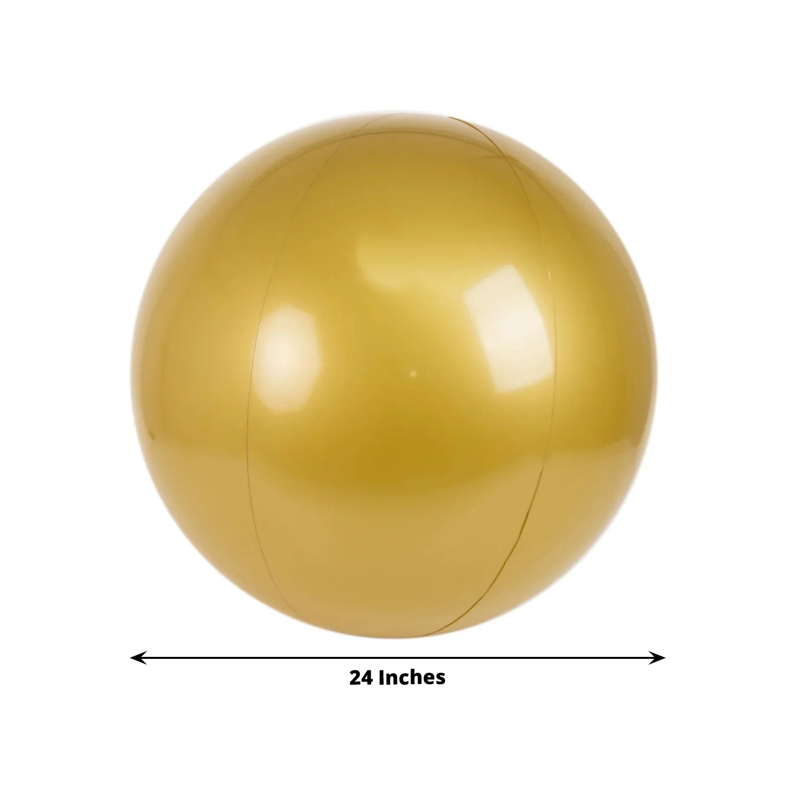 2 Pack Inflatable Gold Decorative Balls - 24" Round Vinyl Pool and Party Balls, Lightweight & Fun - Image 2
